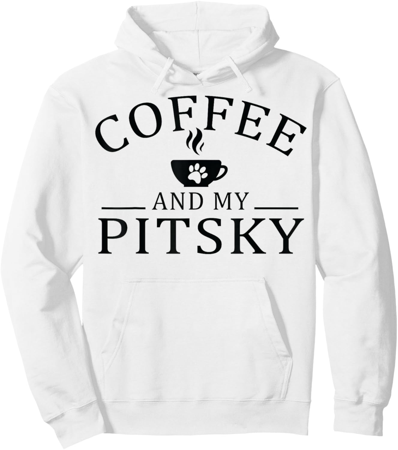 Pitsky Dog And Coffee Women Hoodie - Hoodie | White