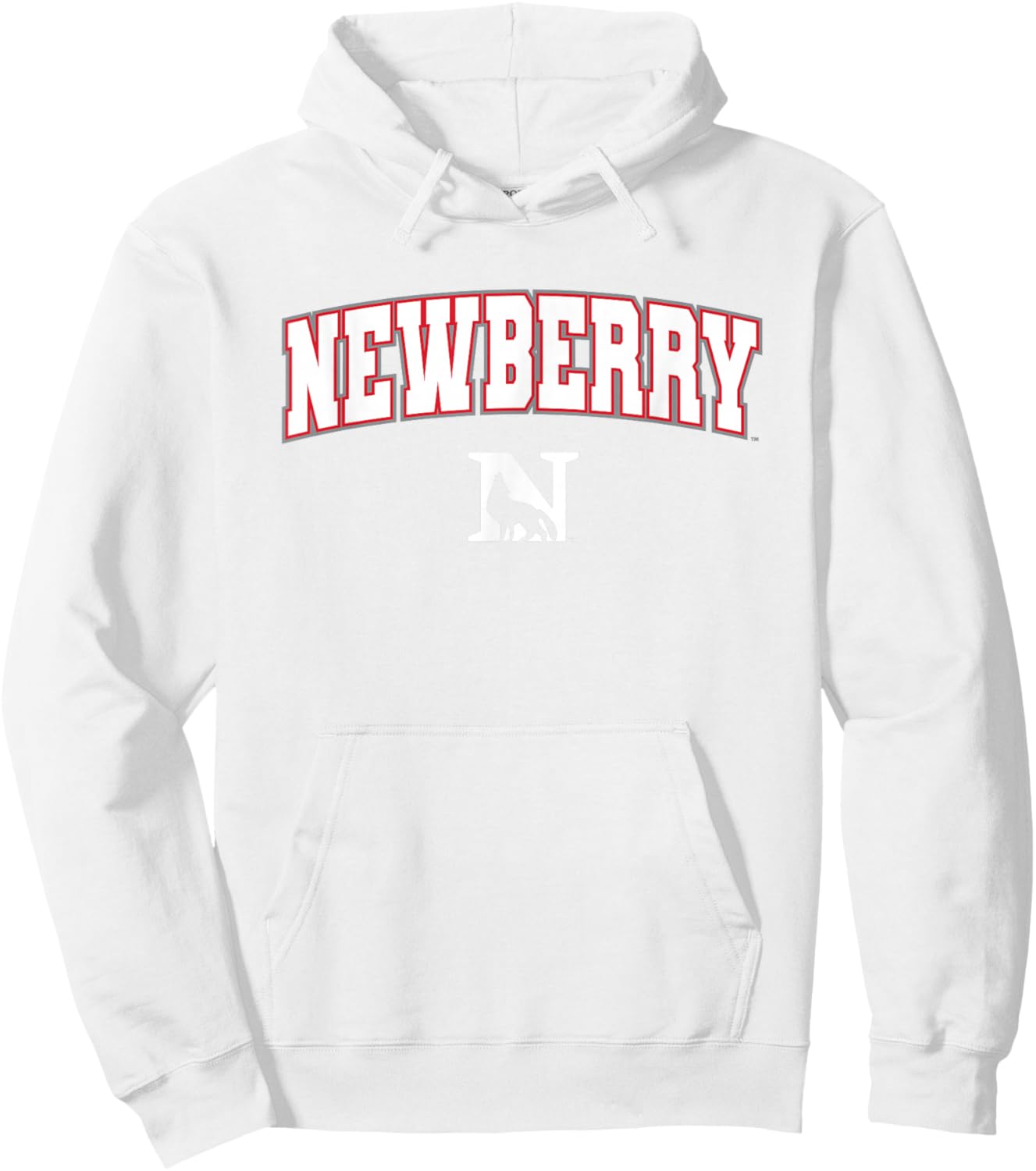 Newberry College Wolves Arch Logo Hoodie - Hoodie | White