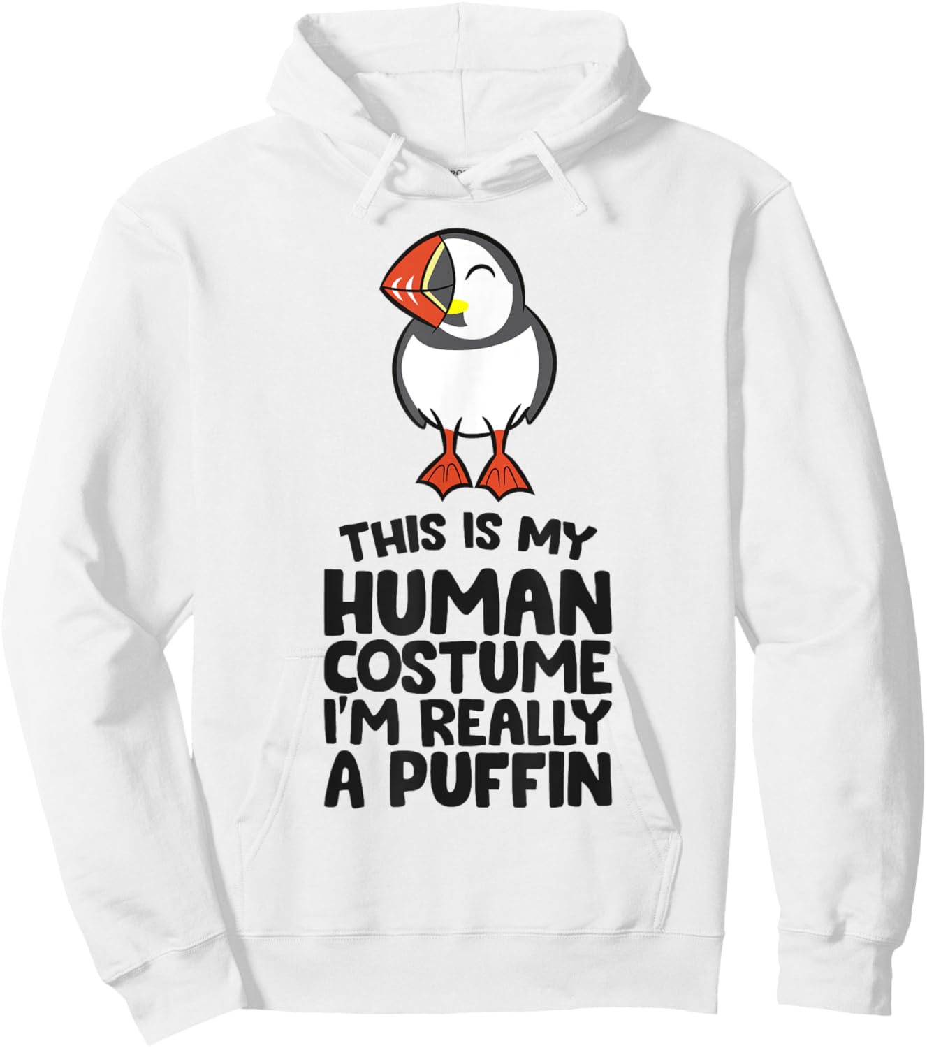 This Is My Human Costume I'm Really A Puffin Hoodie - Hoodie | White