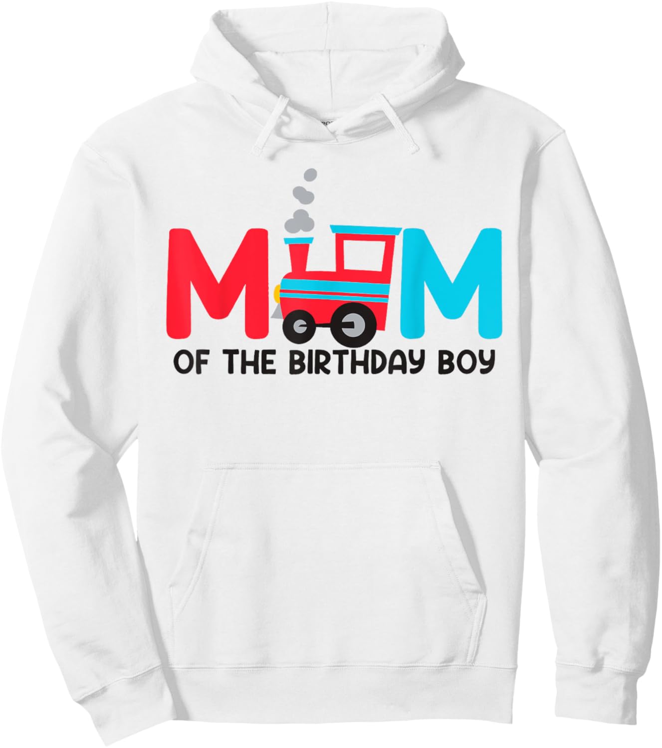 Mom Of The Birthday Boy Train Toys Theme Family Matching Hoodie - Hoodie | White