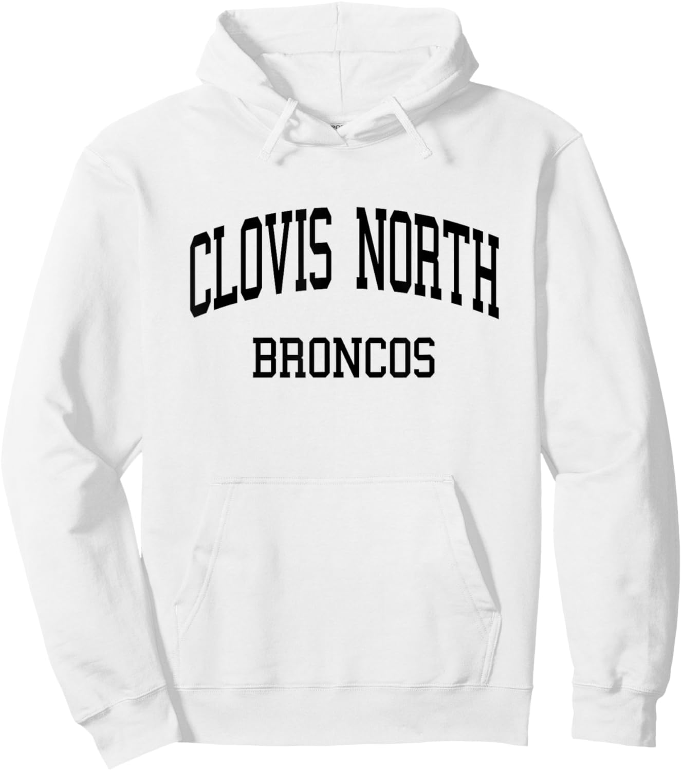 Clovis North High School HS Fresno CA Retro Hoodie - Hoodie | White