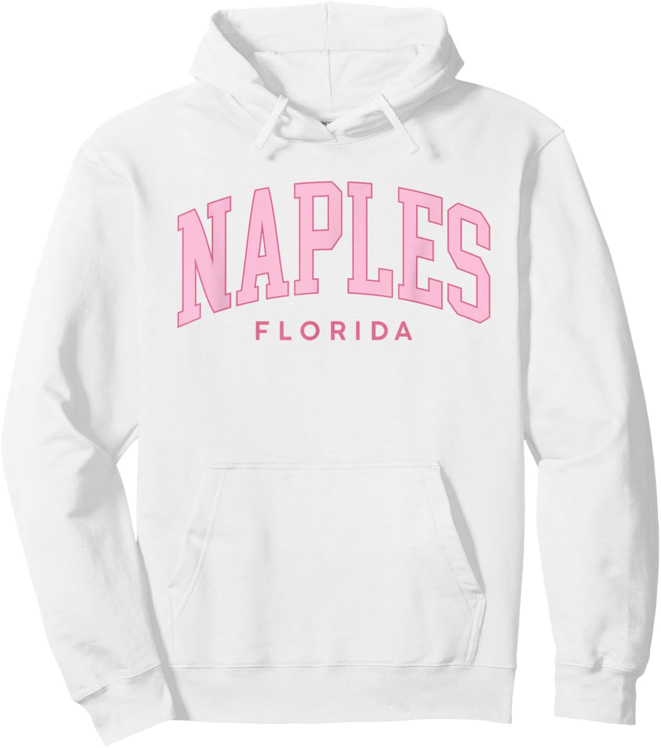 Naples Florida Retro Preppy Throwback Pink Girls Souvenir Hoodie - Hoodie | White