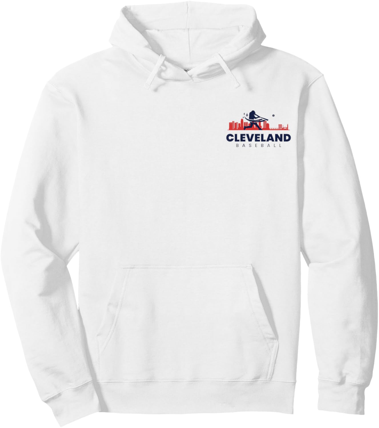 Cleveland Baseball Vintage Minimalist Retro Baseball Lover Hoodie - Hoodie | White