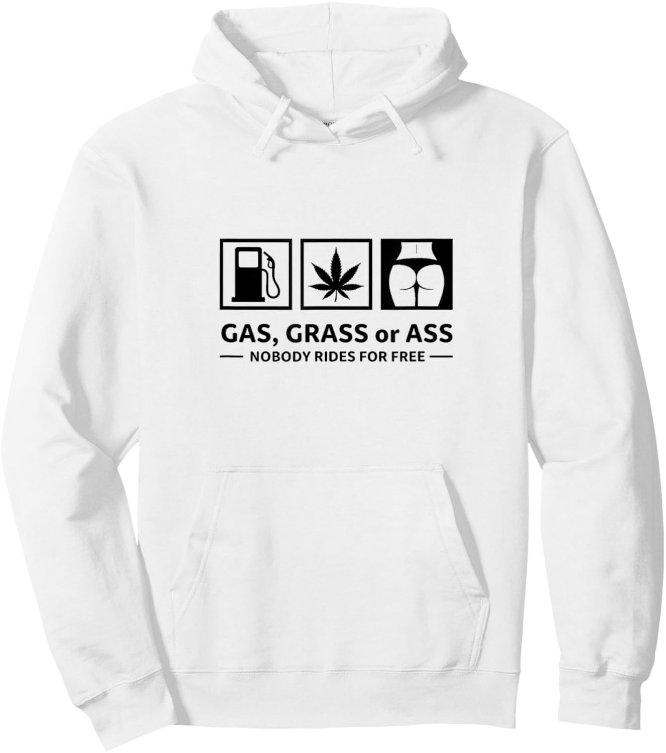 Funny , Nobody Rides for Free, Men's , Women's Hoodie - Hoodie | White