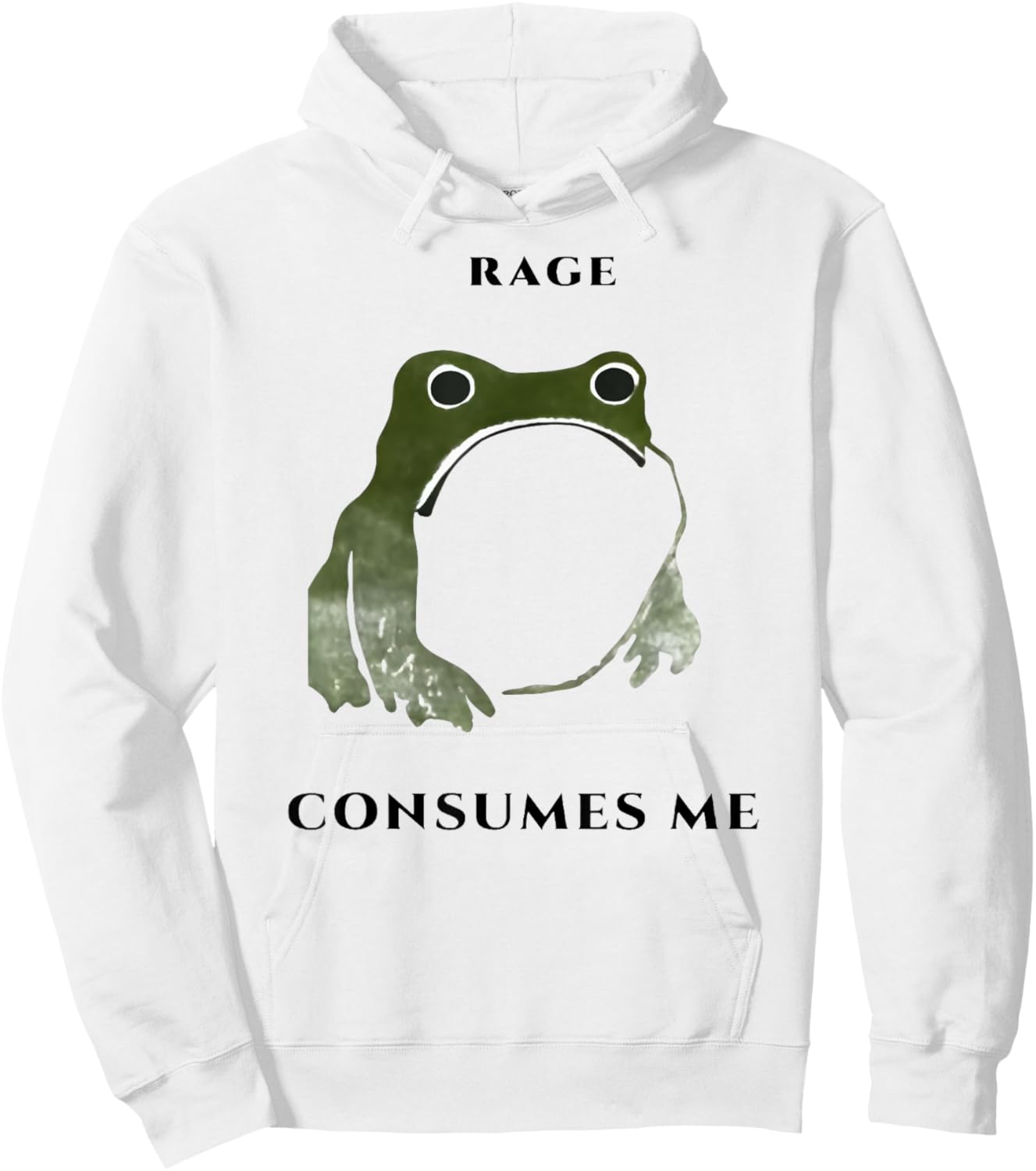 Rage Consumes Me Frog Hoodie - Hoodie | White
