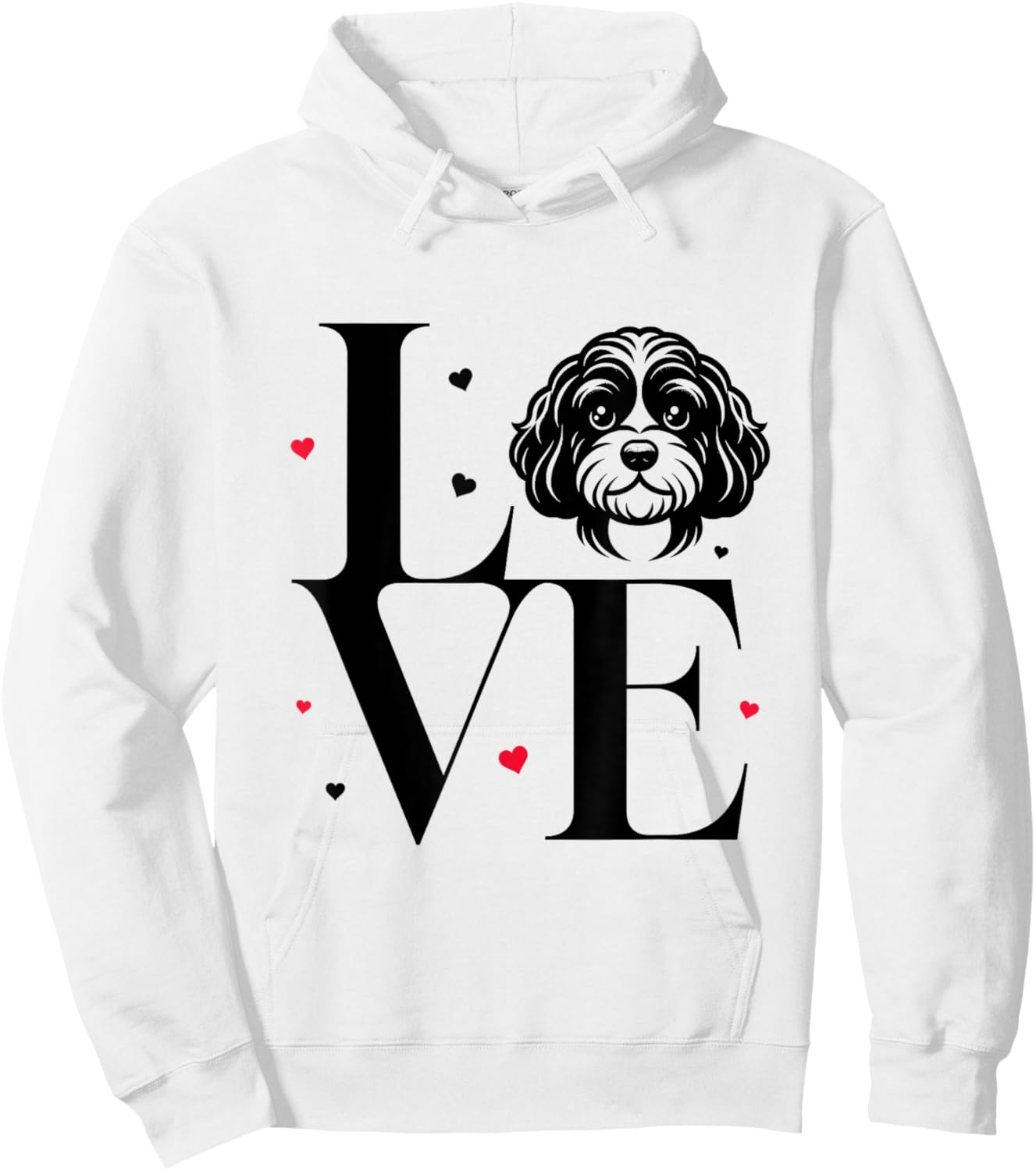 I Love My Cavapoo Dog Mom Dad Valentine's Day Women Girls Kids Hoodie - Hoodie | White