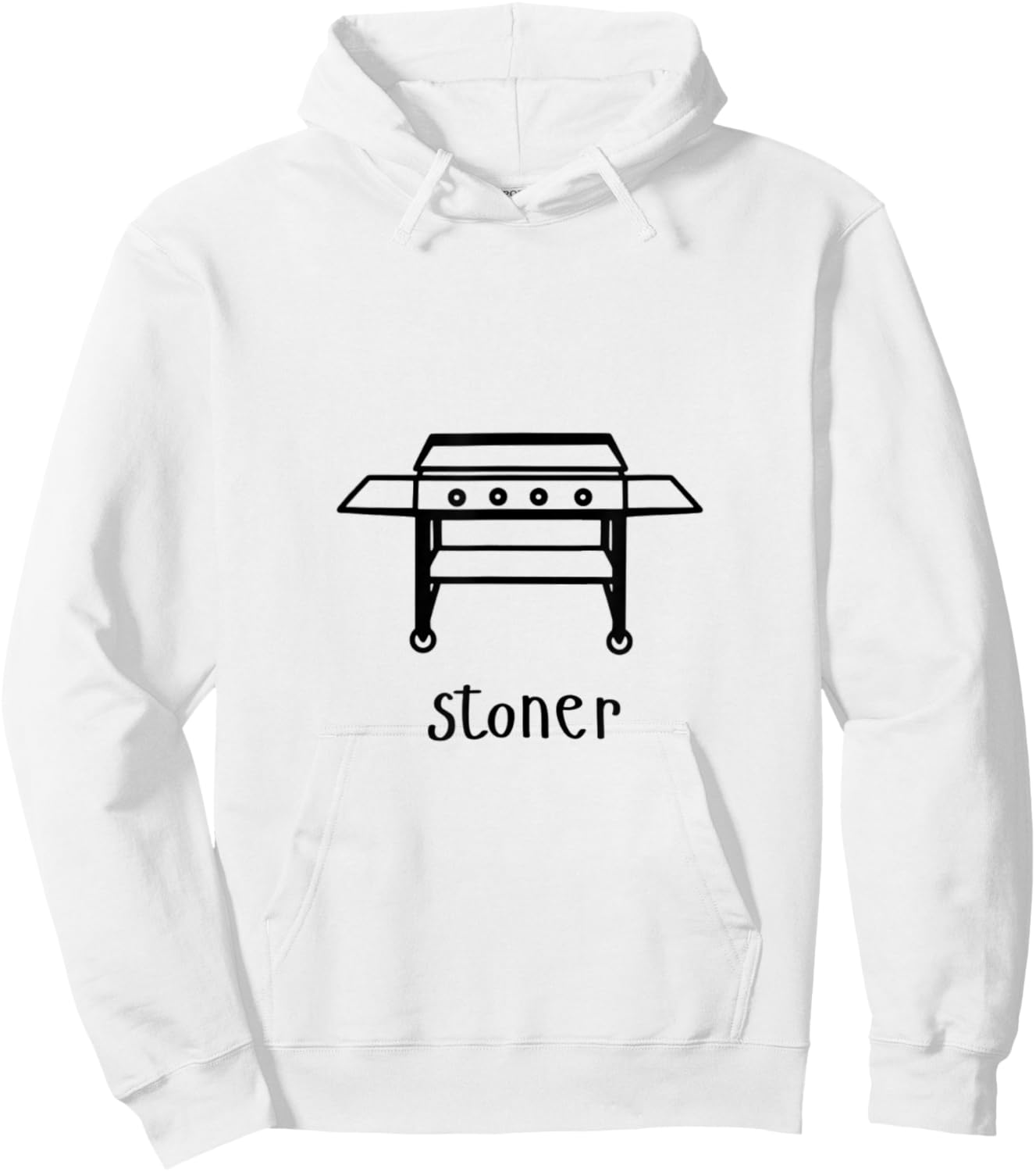 Stoner Grilling / Outdoor Cooking Hoodie - Hoodie | White