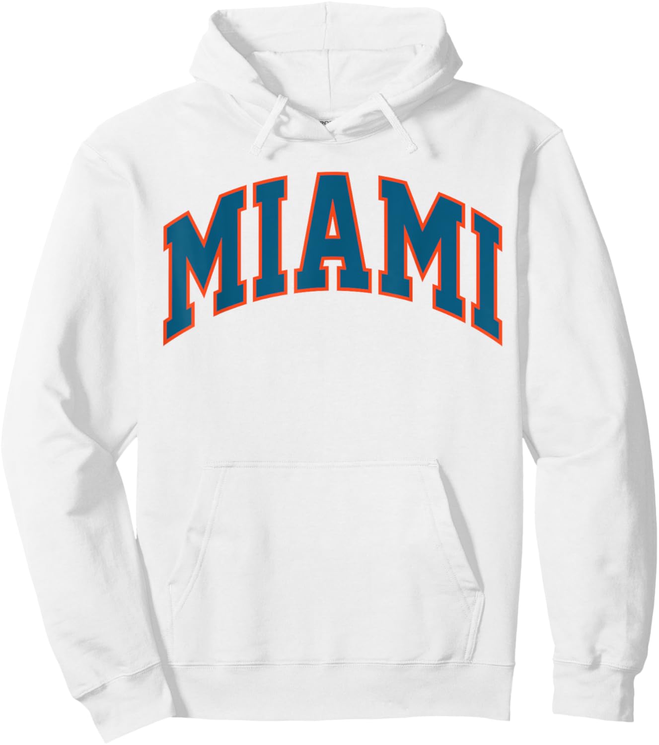 Retro Miami Men Miami Women Vintage Classic Blue Orange FL Hoodie - Hoodie | White