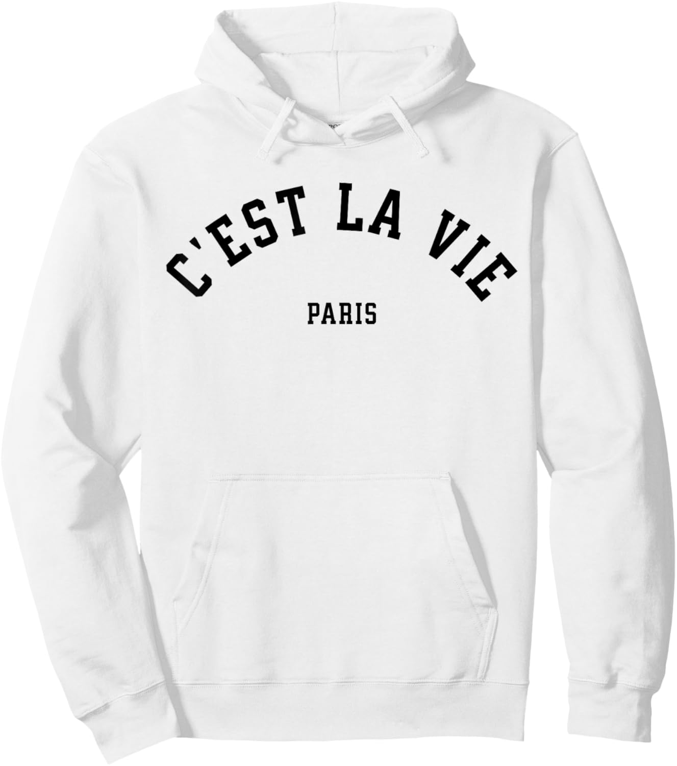 C'est La Vie Paris France Women Men Vintage Summer Graphic Hoodie - Hoodie | White