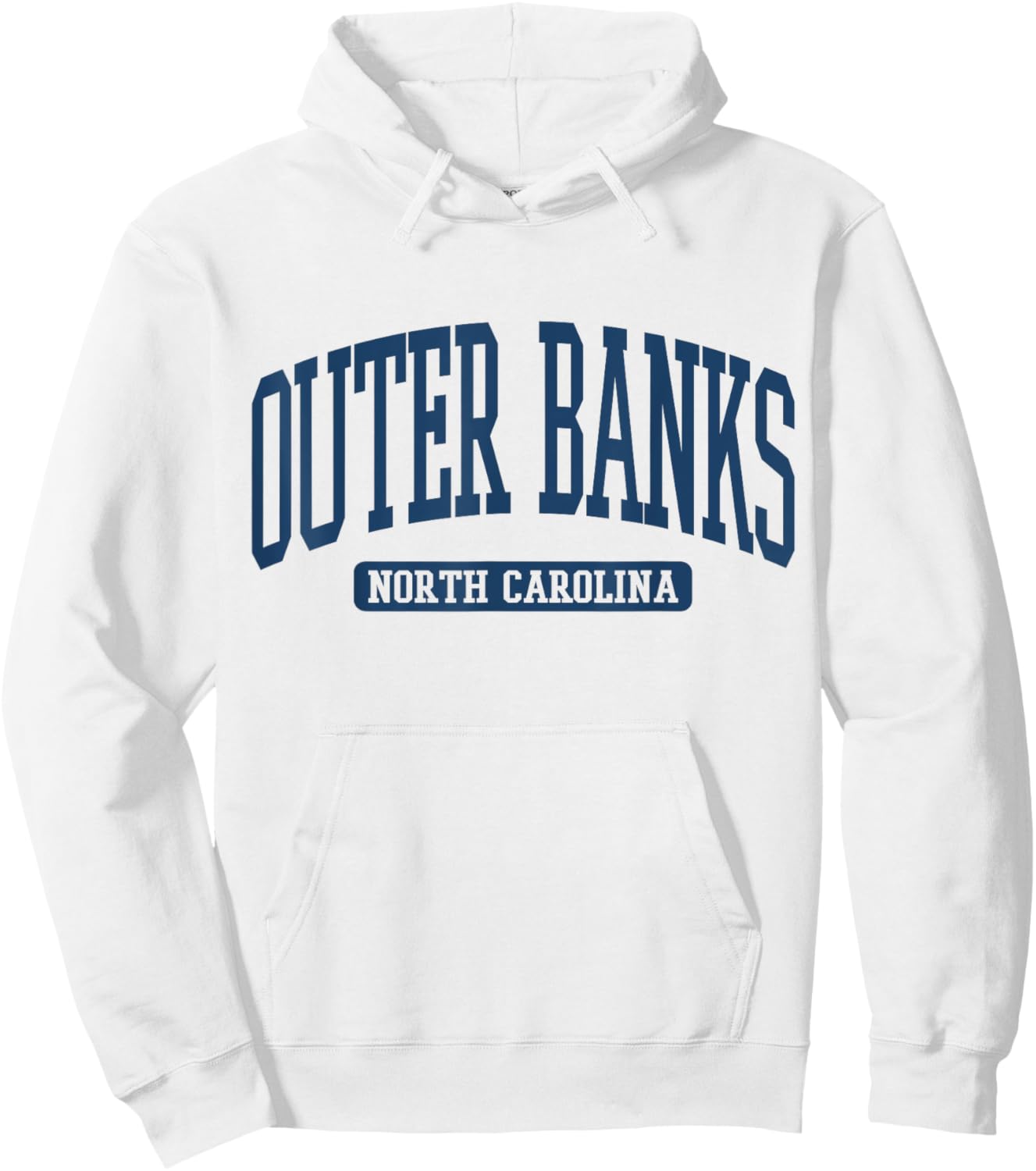 Outer Banks North Carolina Souvenir Beach, Retro, Vintage Hoodie - Hoodie | White