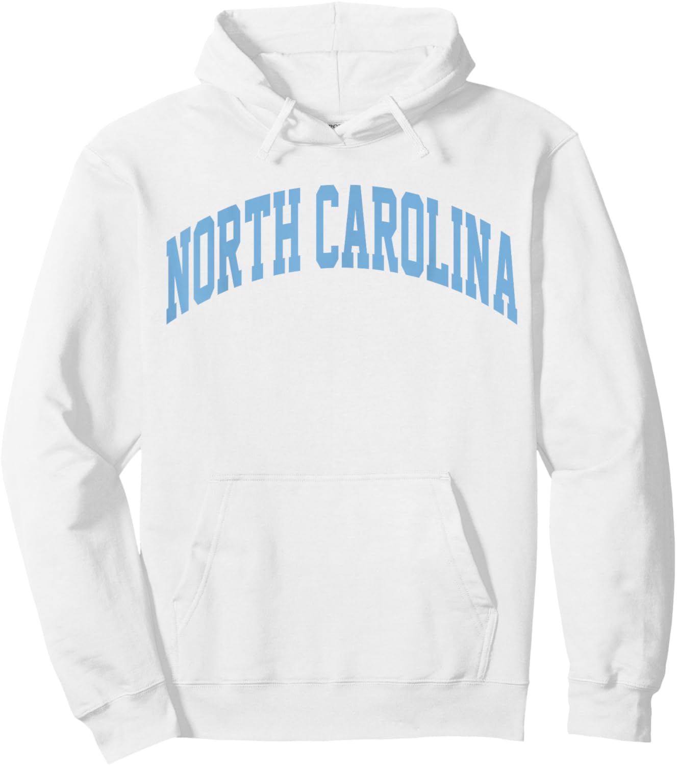 Retro North Carolina Blue Souvenir Simple North Carolina Hoodie - Hoodie | White