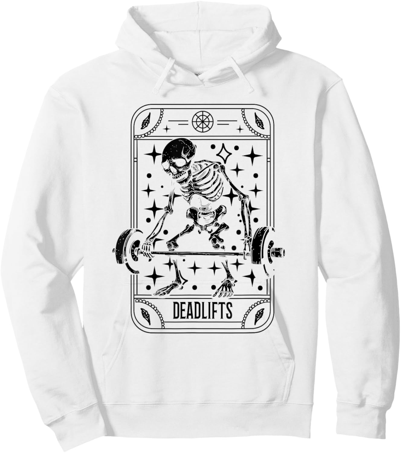 Tarot Card Emo Gothic - Occult Deadlifts Hoodie - Hoodie | White