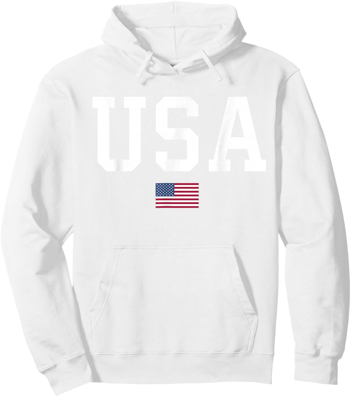 USA Women Men Kids American Flag Patriotic 4th of July Hoodie - Hoodie | White
