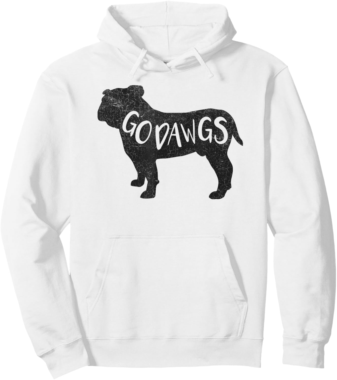 Go Dawgs Funny Bulldogs Hoodie - Hoodie | White