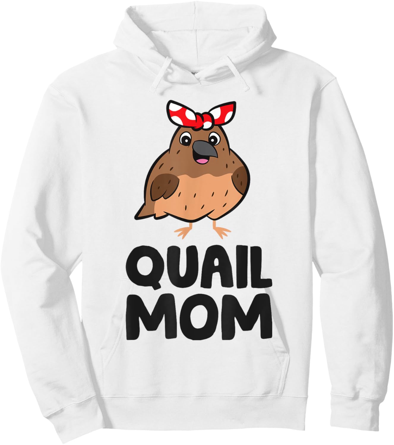 Common Quail Mama Quail Mom Hoodie - Hoodie | White