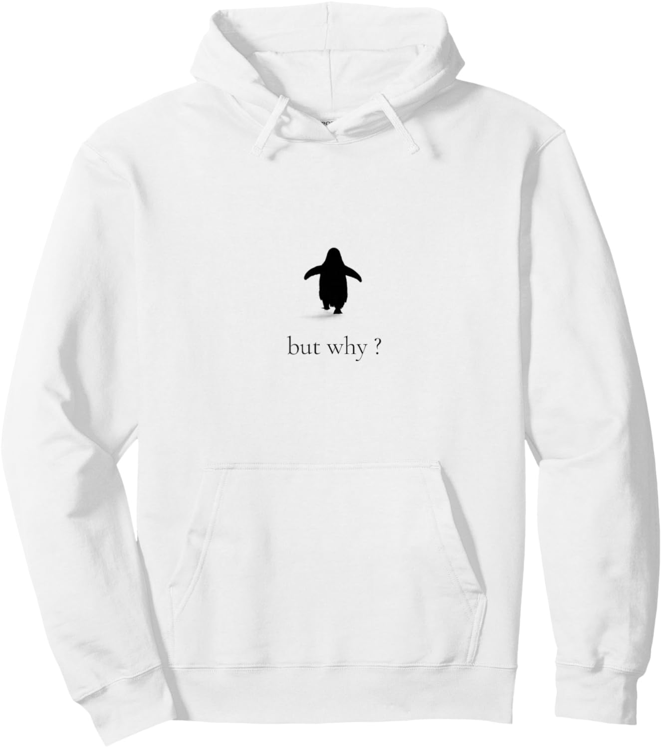 Penguin Mountain But Why Meme Hoodie - Hoodie | White