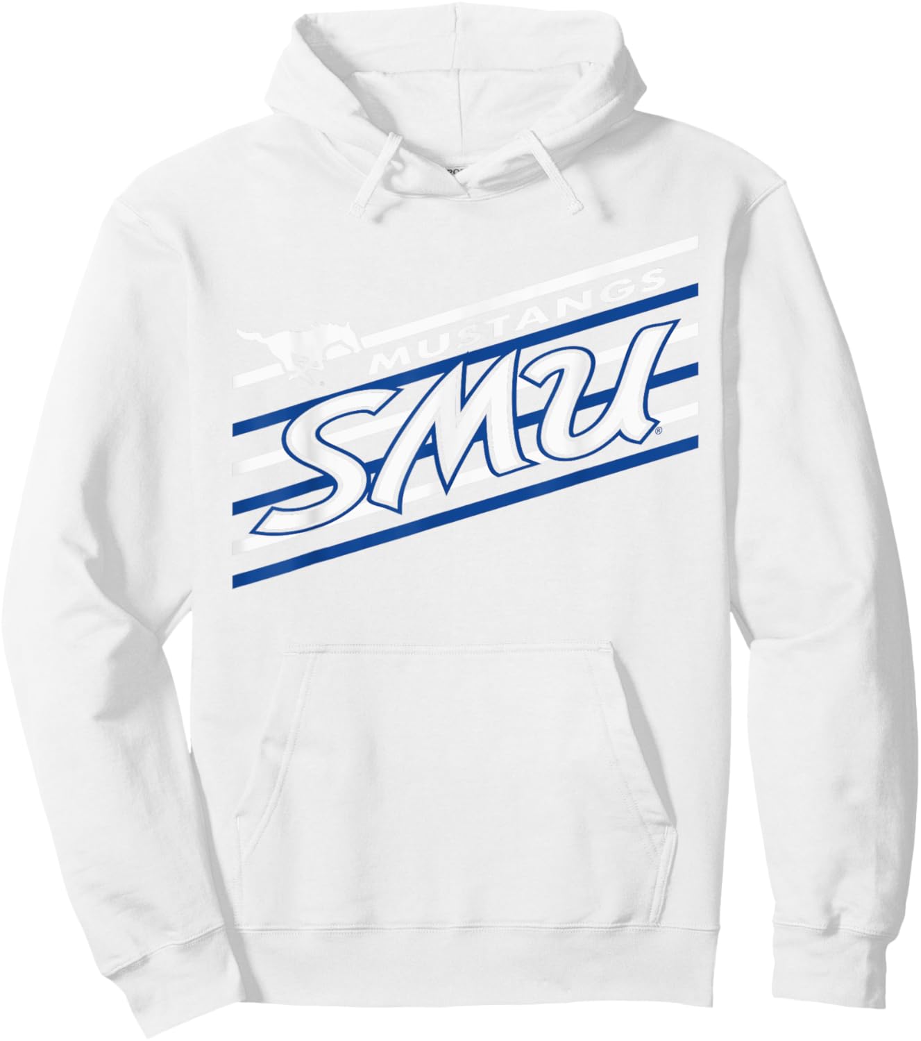 SMU Mustangs Retro Performer Red Officially Licensed Hoodie - Hoodie | White