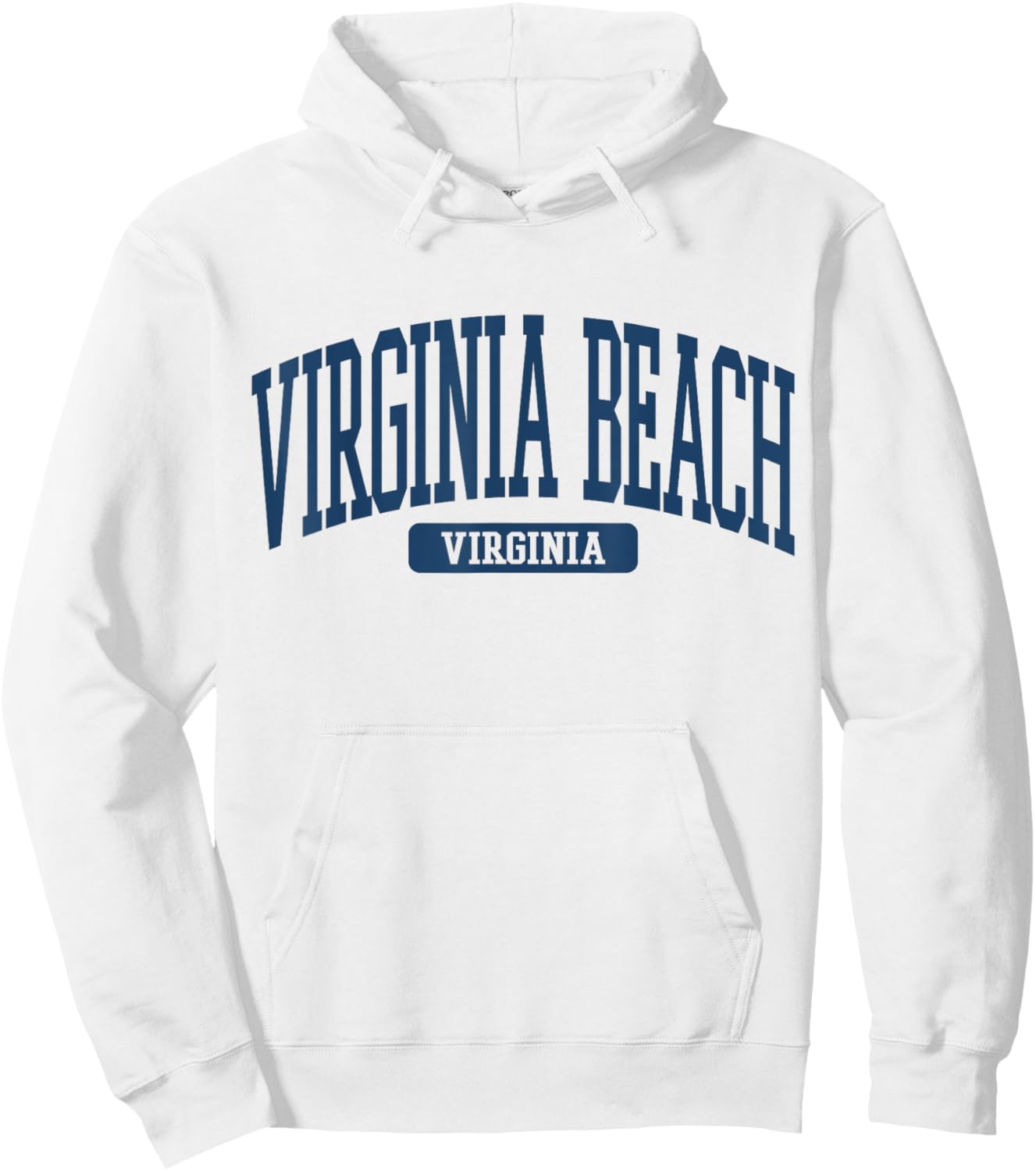 Virginia Beach Virginia Souvenir Beach, Retro, Minimalist Hoodie - Hoodie | White
