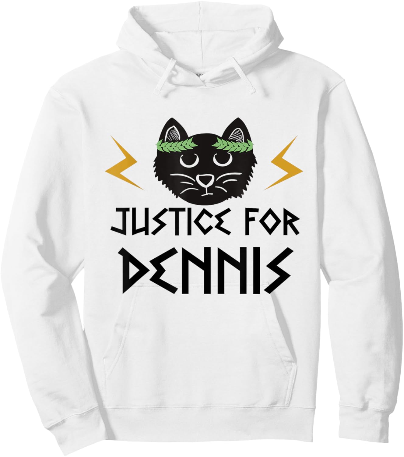 Kaos TV. Justice for Dennis the cat. Hoodie - Hoodie | White