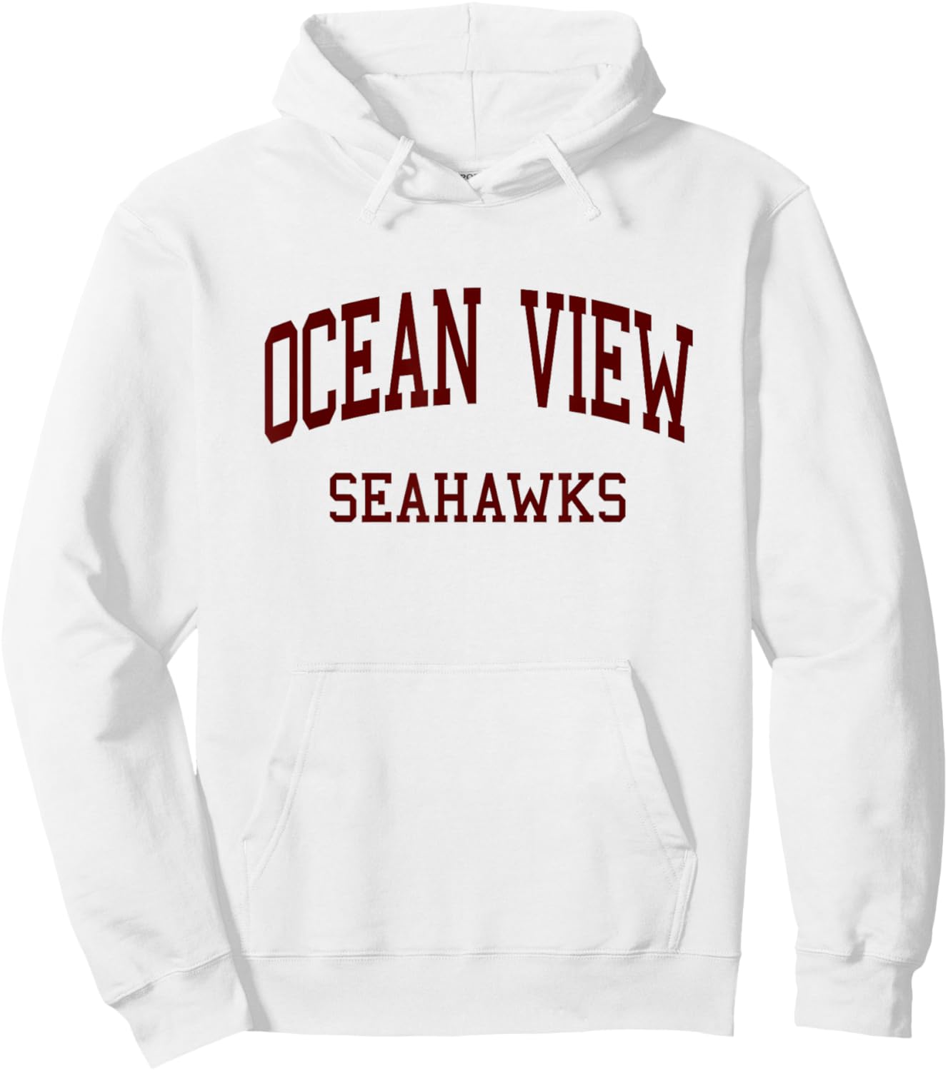 Ocean View High School HS Huntington Beach CA Retro Hoodie - Hoodie | White