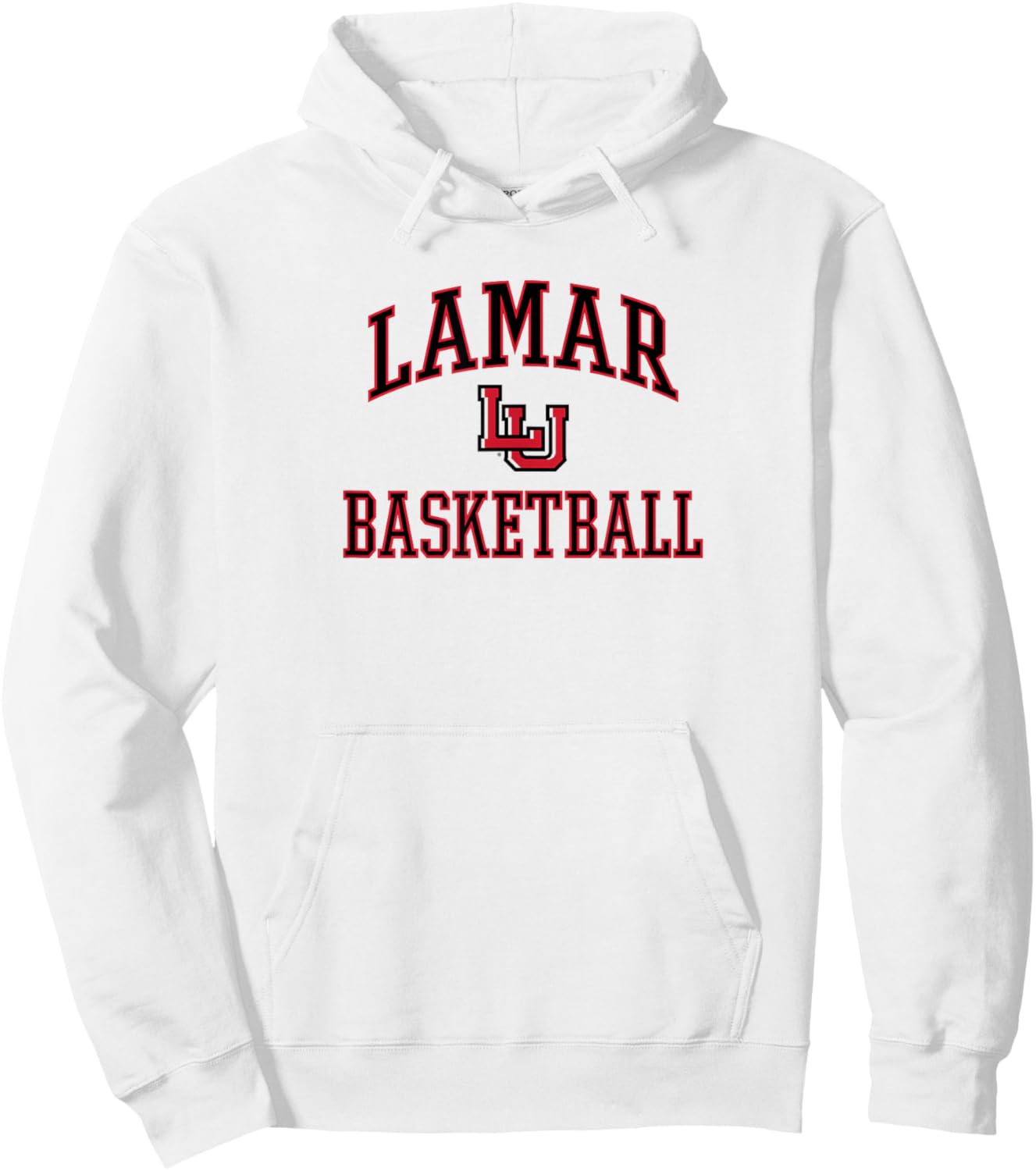 Lamar Cardinals Basketball Screen White Officially Licensed Hoodie - Hoodie | White