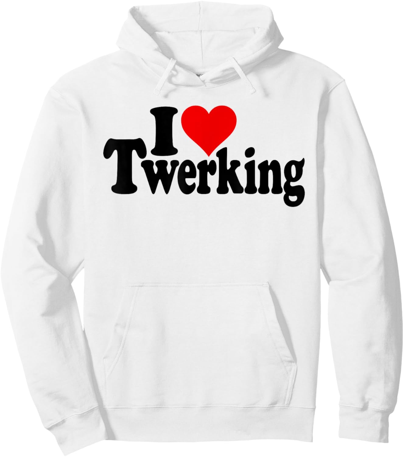 I Love Heart Twerking Booty Shaking Clapping Poppin Bounce Hoodie - Hoodie | White