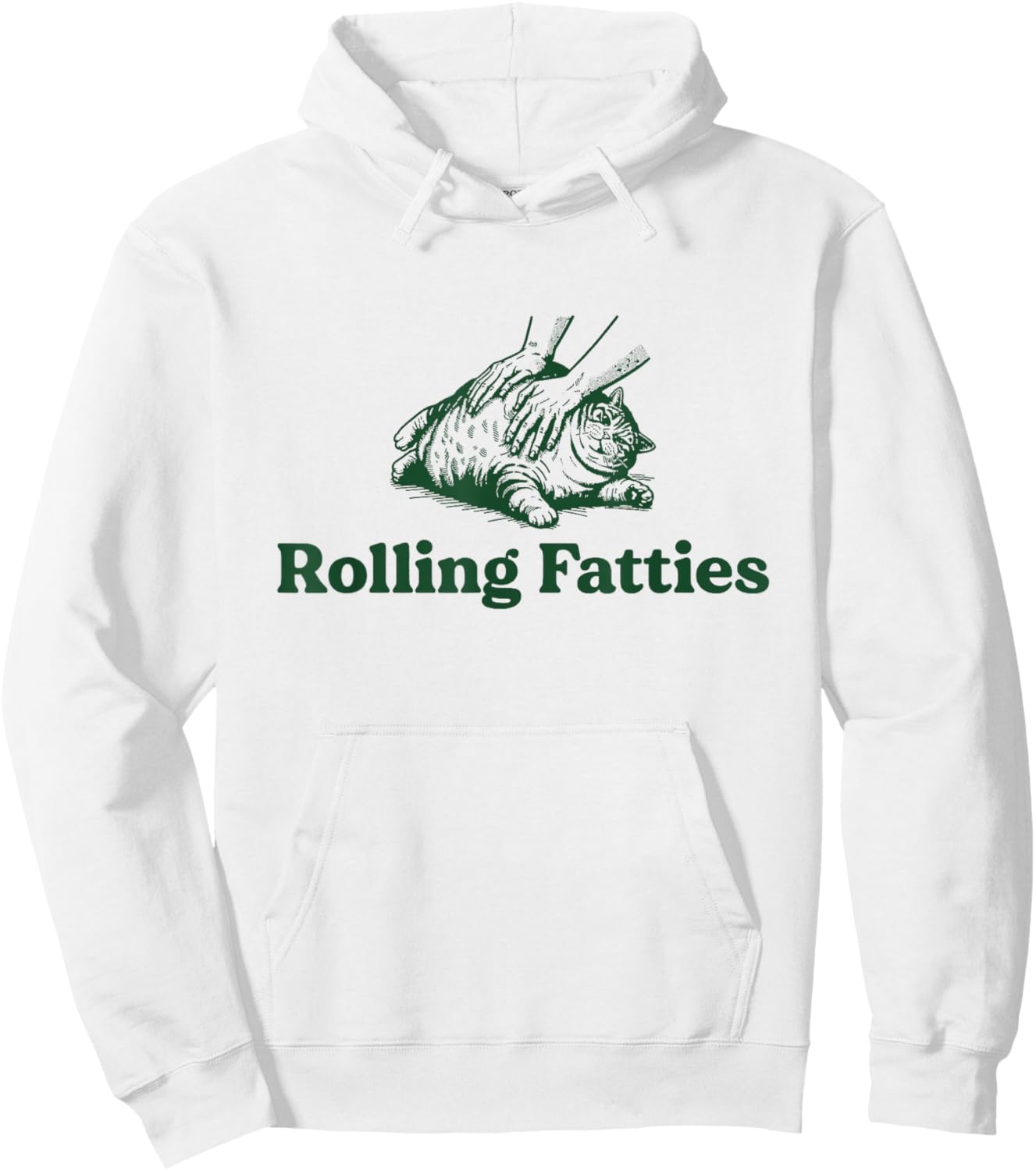 Cat Rolling Fatties - Funny Cat Lover Women Hoodie - Hoodie | White