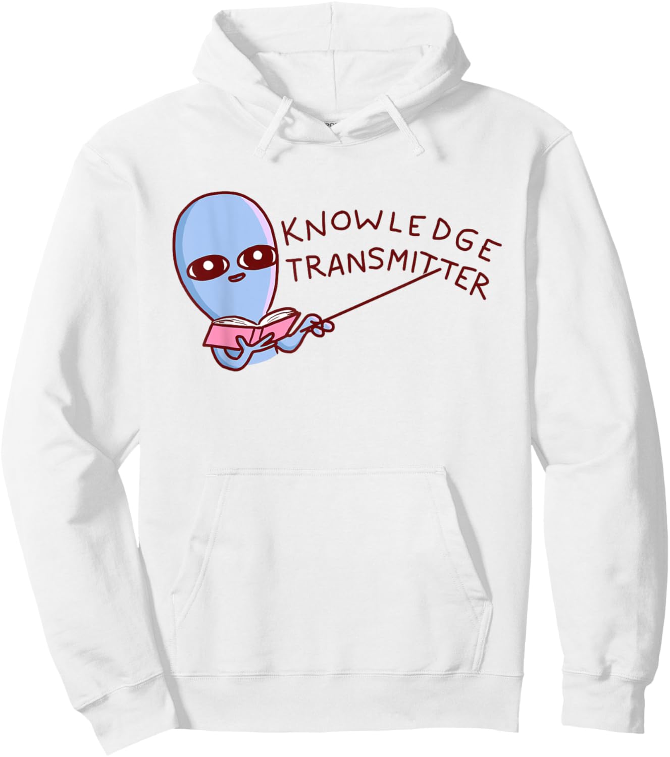 Threadless Nathan W. Pyle Strange Planet Transmitter Graphic Hoodie - Hoodie | White