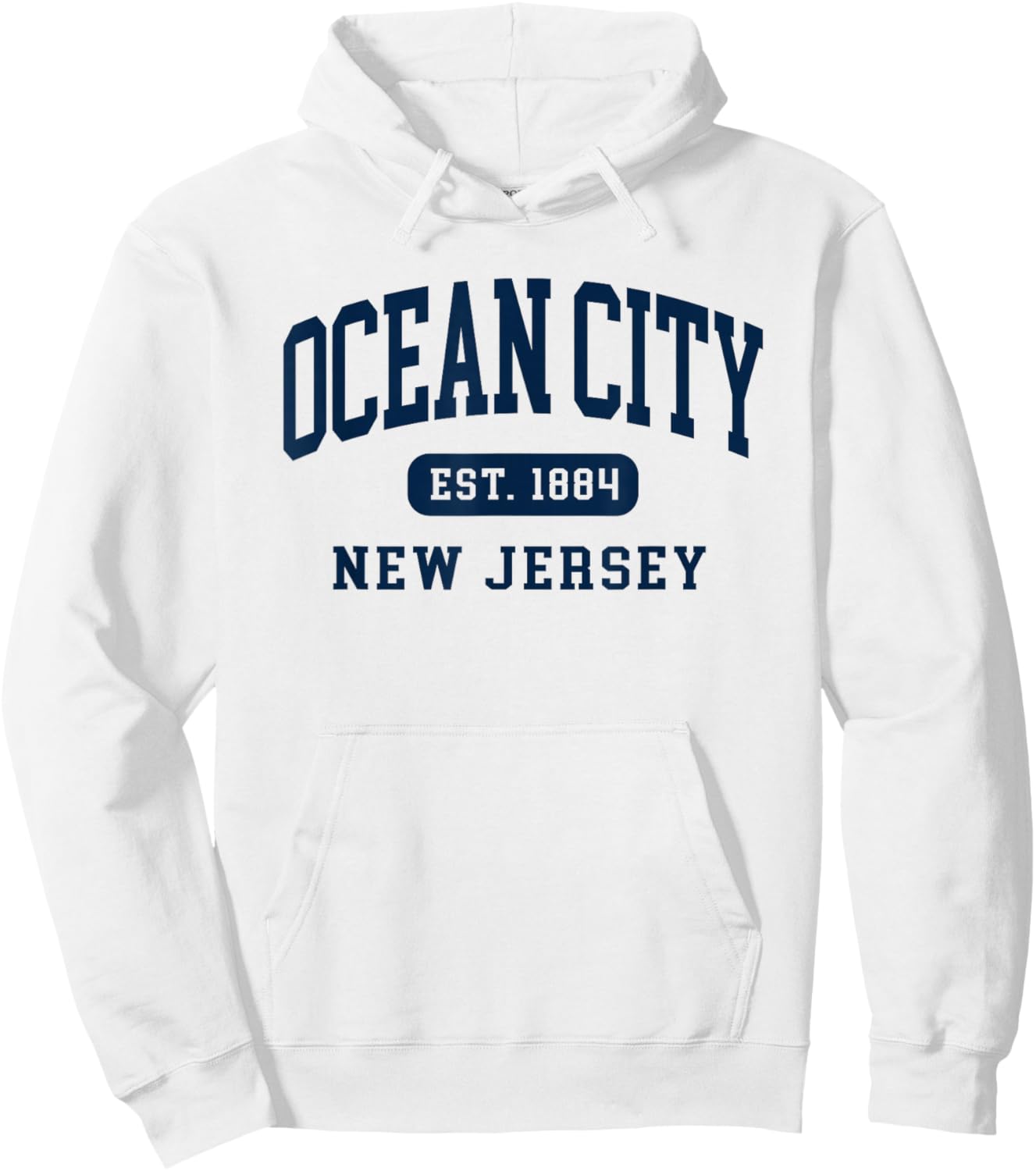 Ocean City New Jersey Retro Est Vintage Souvenir Hoodie - Hoodie | White