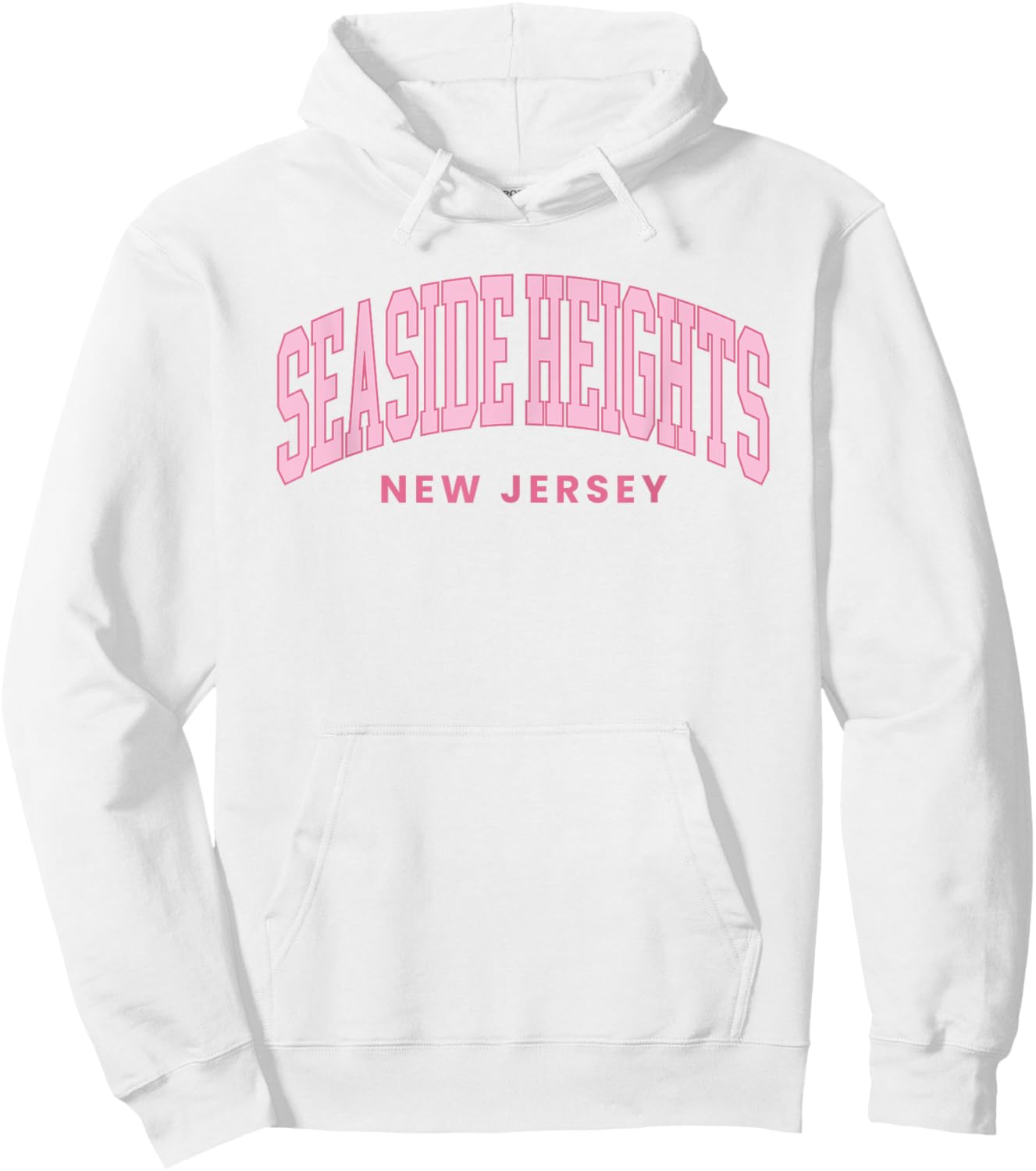 Seaside Heights New Jersey Retro Preppy Throwback Hoodie - Hoodie | White