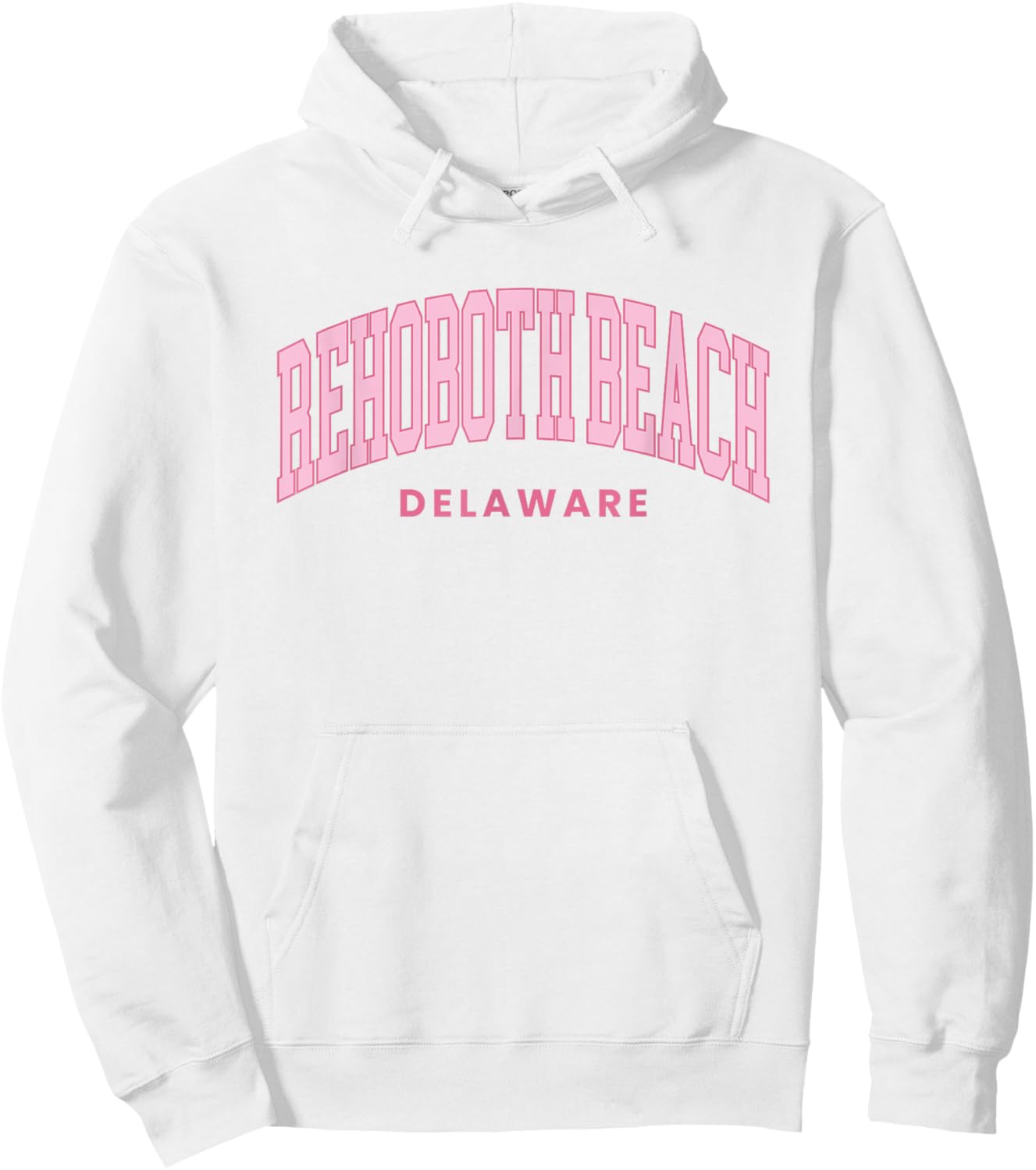 Rehoboth Beach Delaware Retro Preppy Throwback Girls Hoodie - Hoodie | White