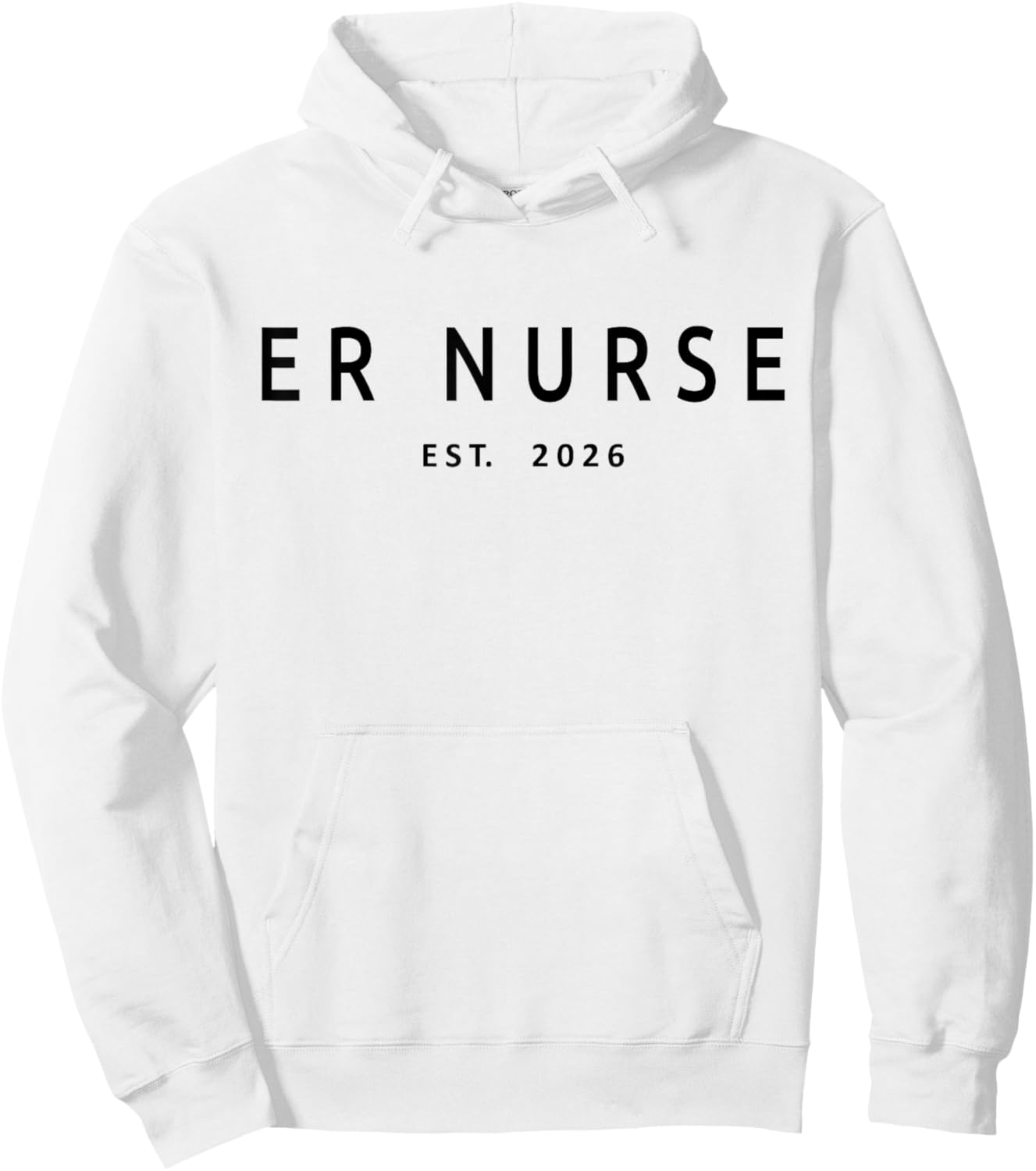 ER Nurse Est. 2026, Emergency Room Graduation Nursing School Hoodie - Hoodie | White