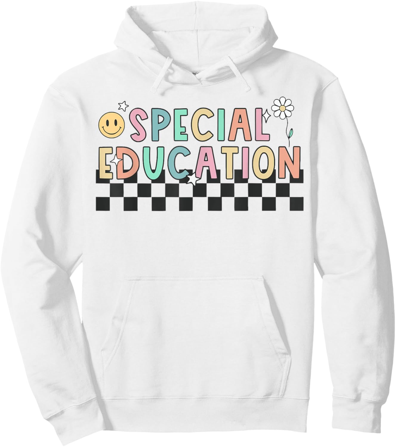 Special Education Teacher Chekered Autism Awareness SPED Hoodie - Hoodie | White