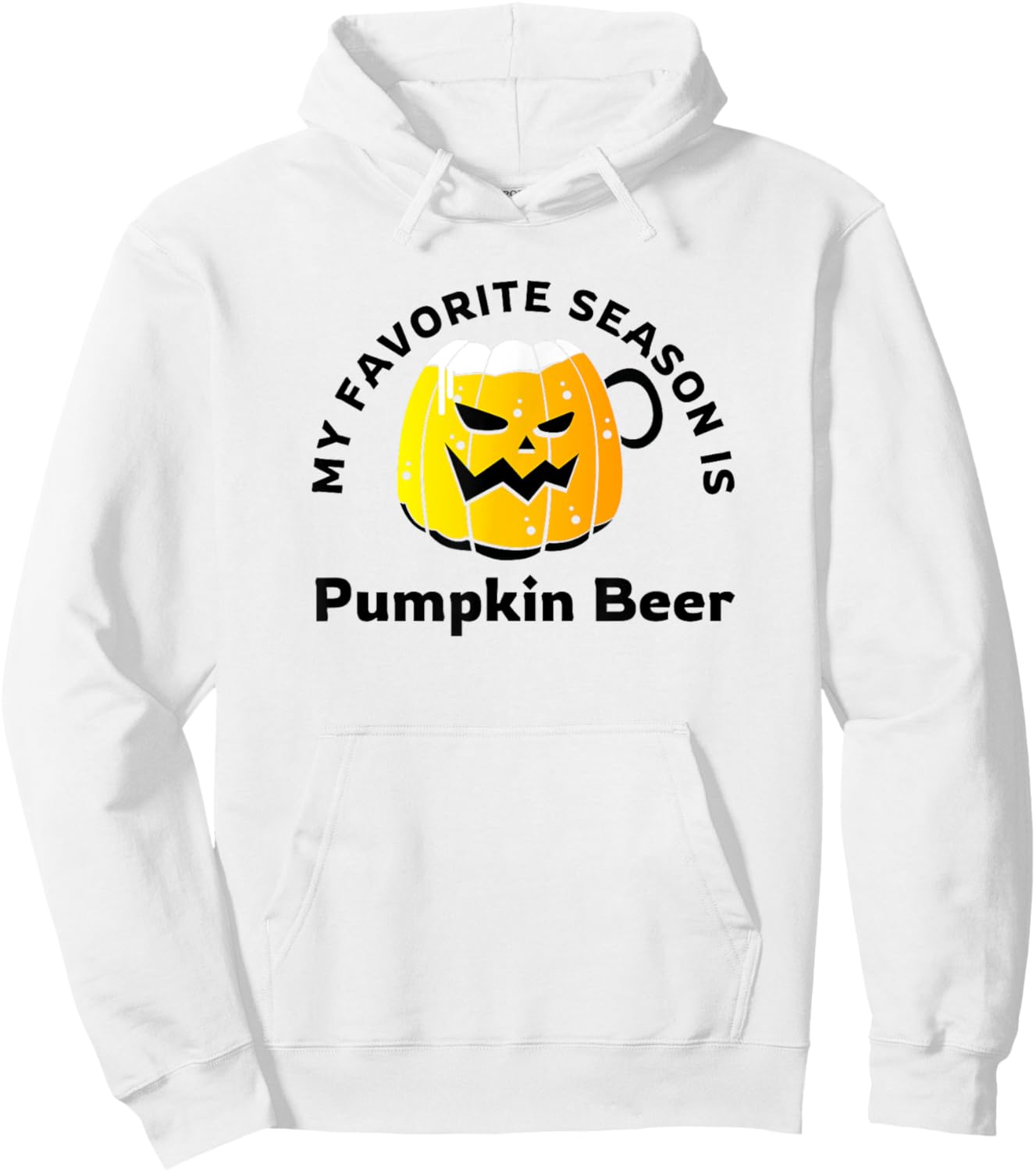 Pumpkin Beer in the Fall Autumn Season Hoodie - Hoodie | White