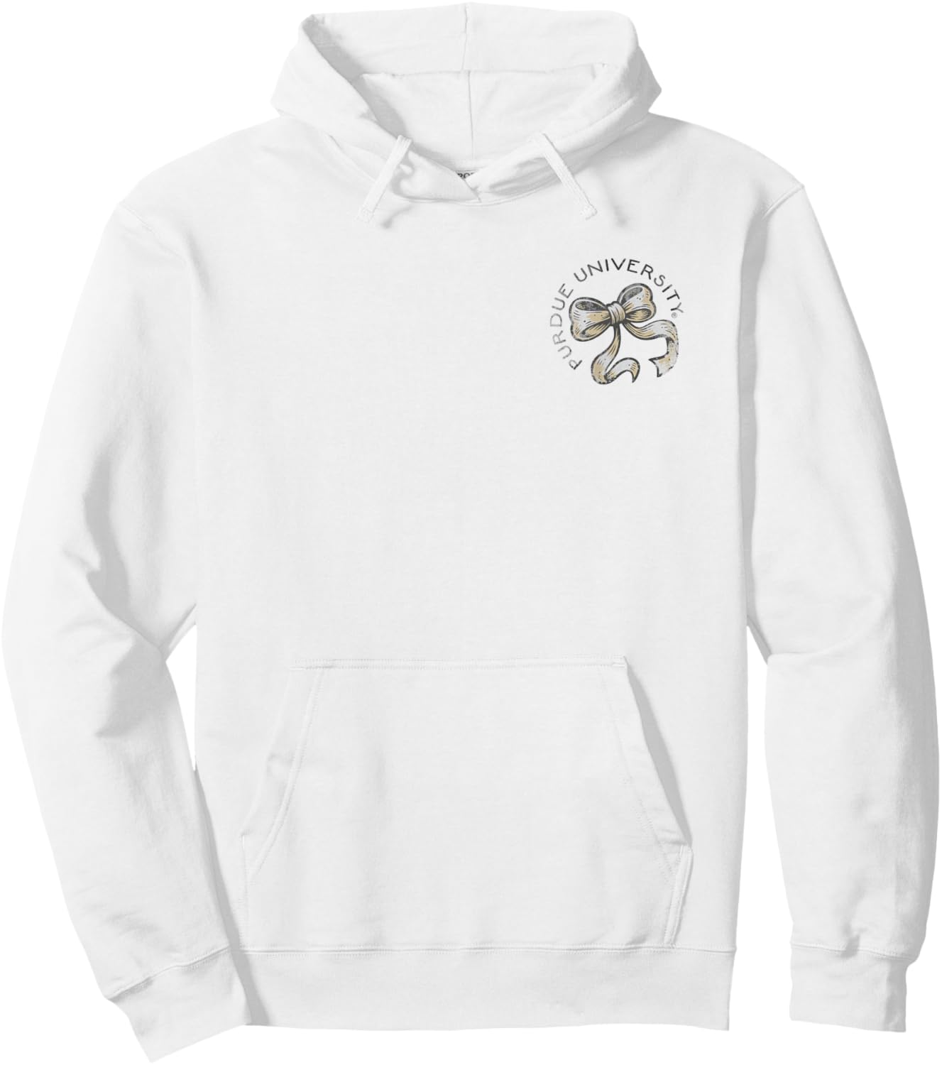 Purdue Boilermakers Bow Vintage Gray Officially Licensed Hoodie - Hoodie | White