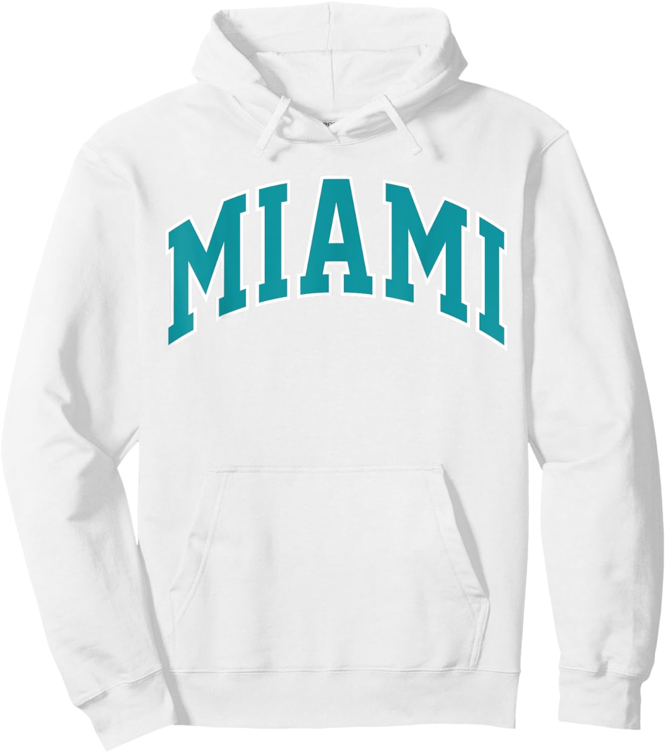 Retro Miami Men Miami Women Vintage Classic Orange Aqua FL Hoodie - Hoodie | White