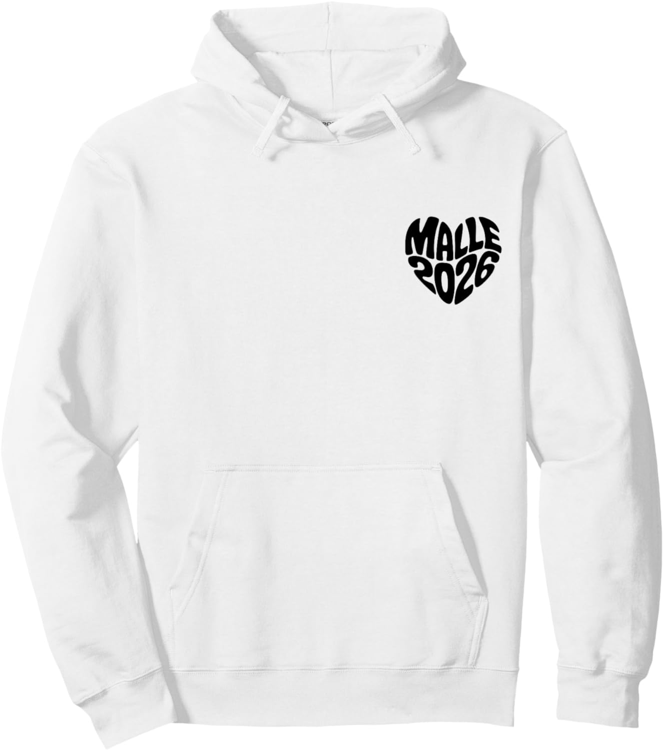 Malle 2026 Herz Form Mallorca Party Urlaub Herzform Feiern Hoodie - Hoodie | White