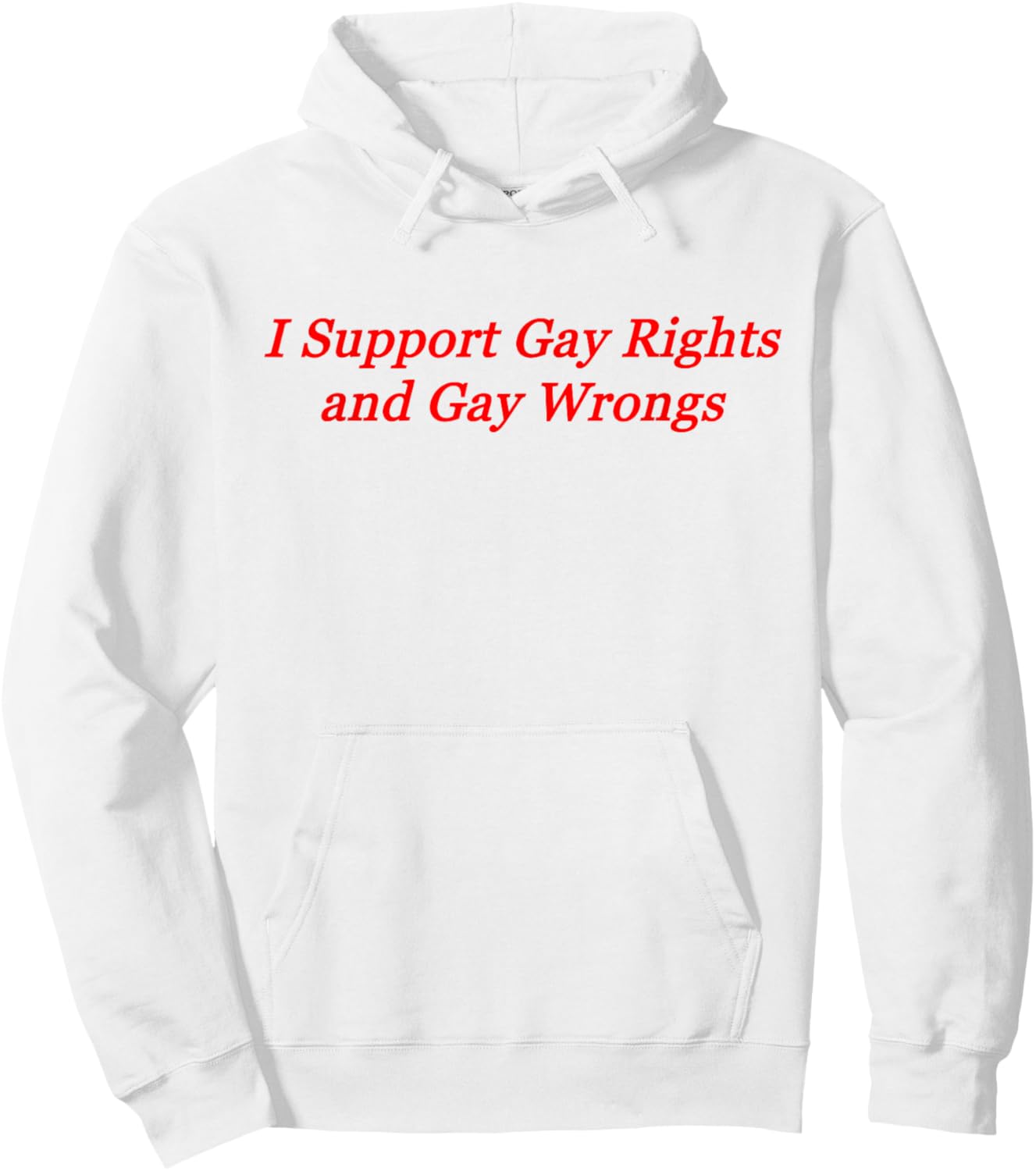 I Support Gay Rights and Gay Wrongs Hoodie - Hoodie | White