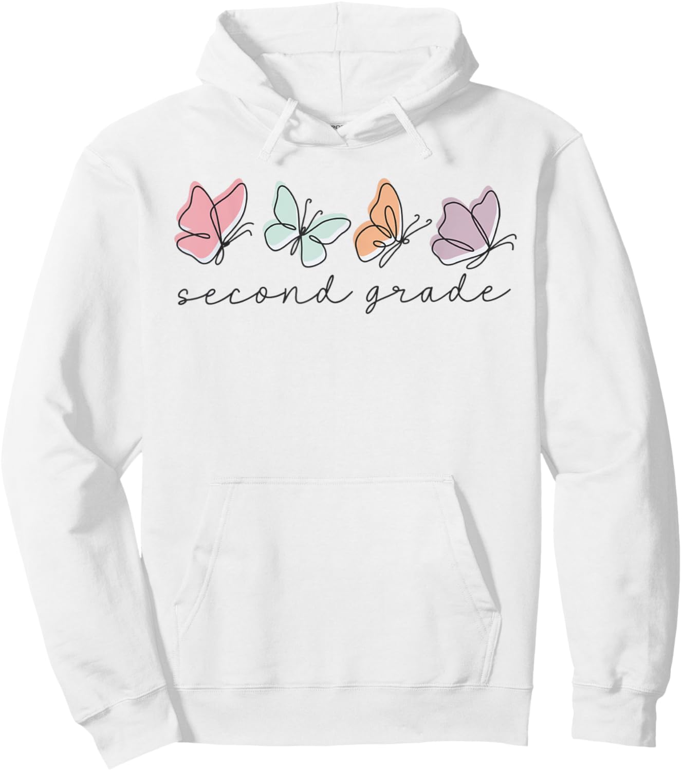 Second Grade Dream Team Butterfly First Day Of School Kids Hoodie - Hoodie | White