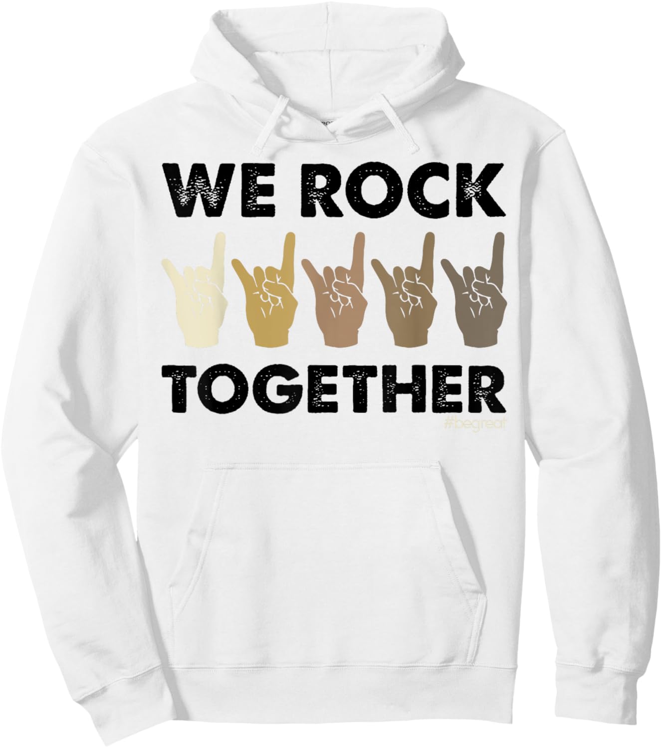 We Rock Together Funny Sign Language Hoodie - Hoodie | White
