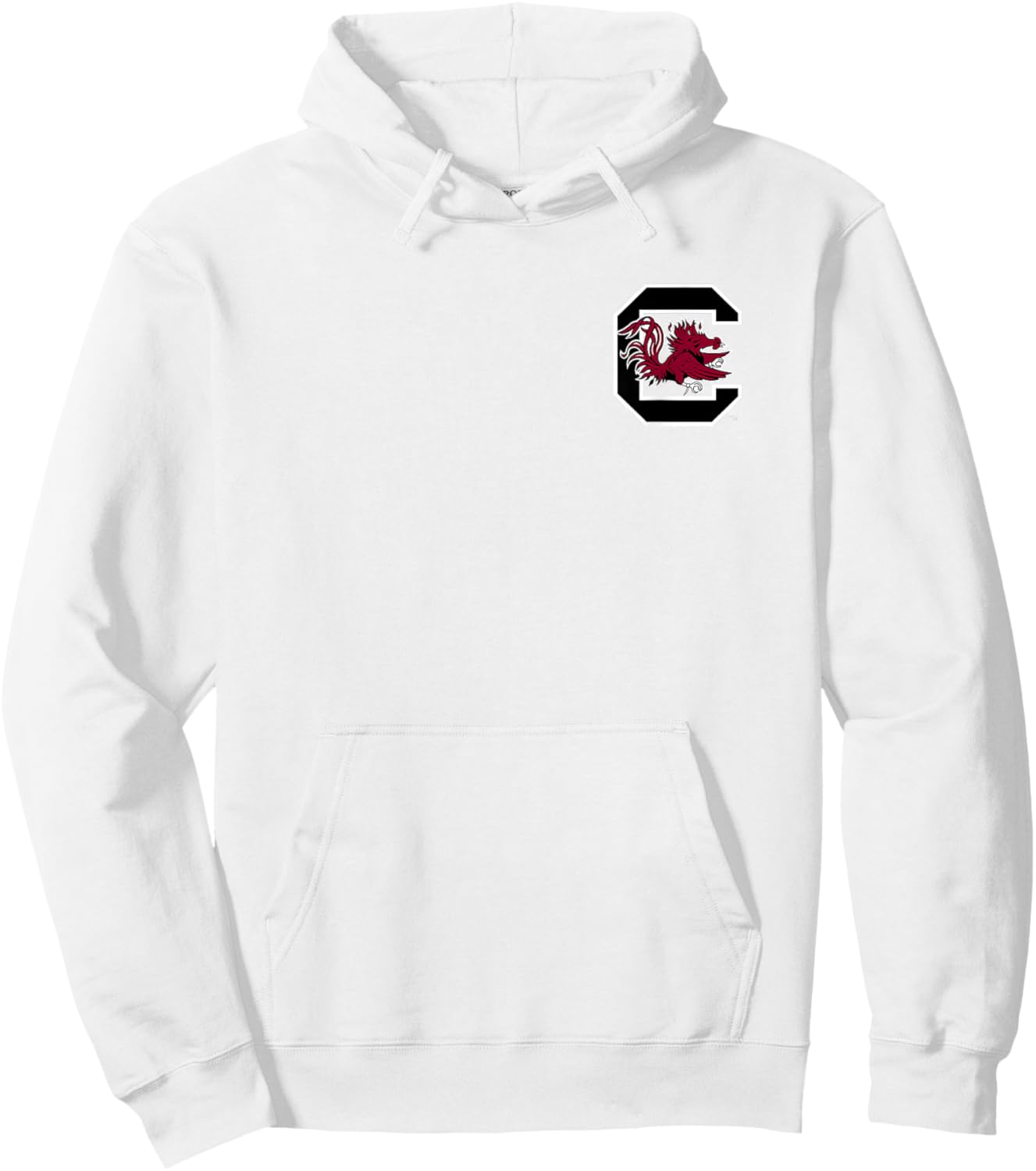 South Carolina Gamecocks Front/Back Football Heather Gray Hoodie - Hoodie | White