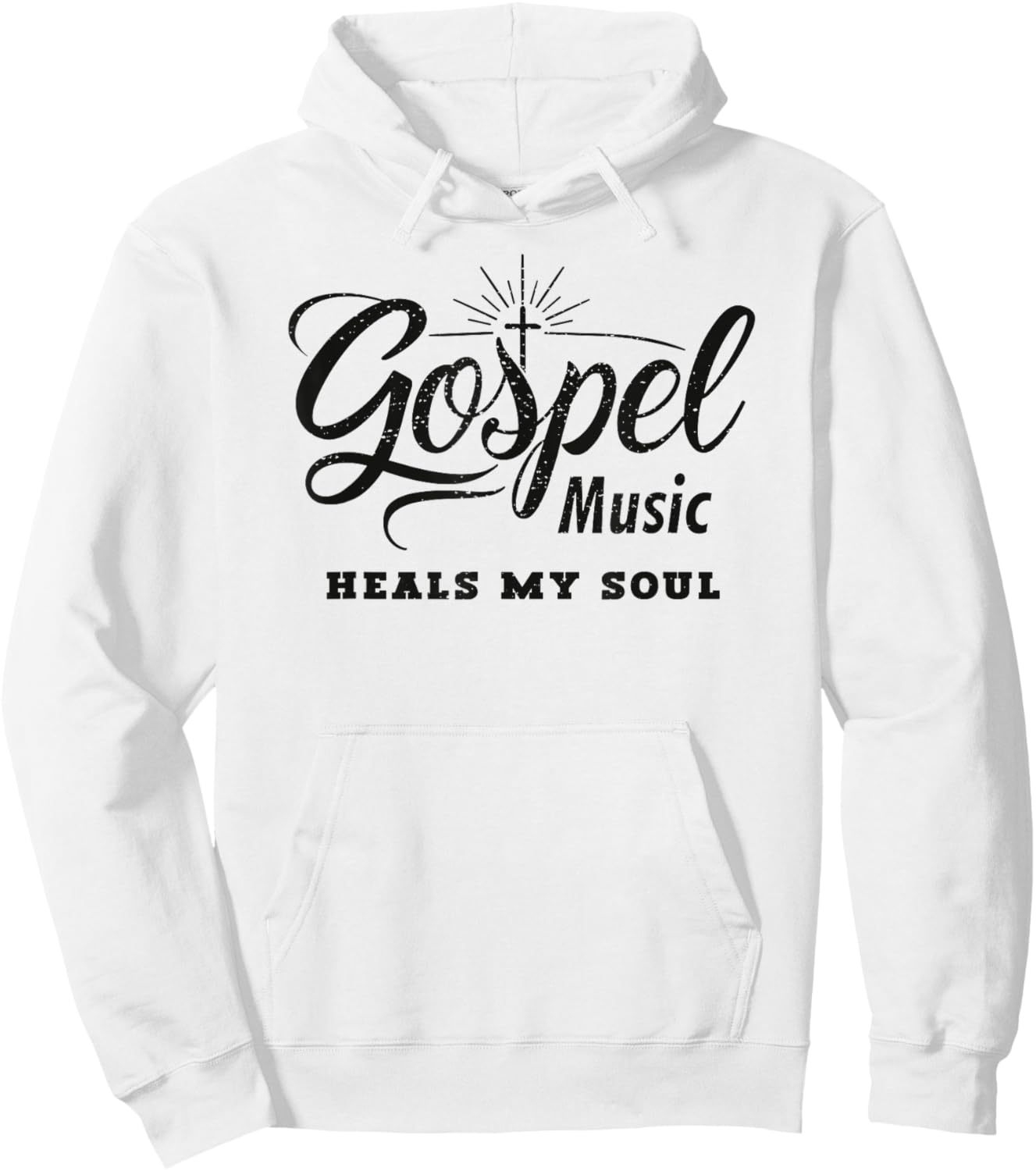 Gospel Music Heals My Soul Christian Hoodie - Hoodie | White