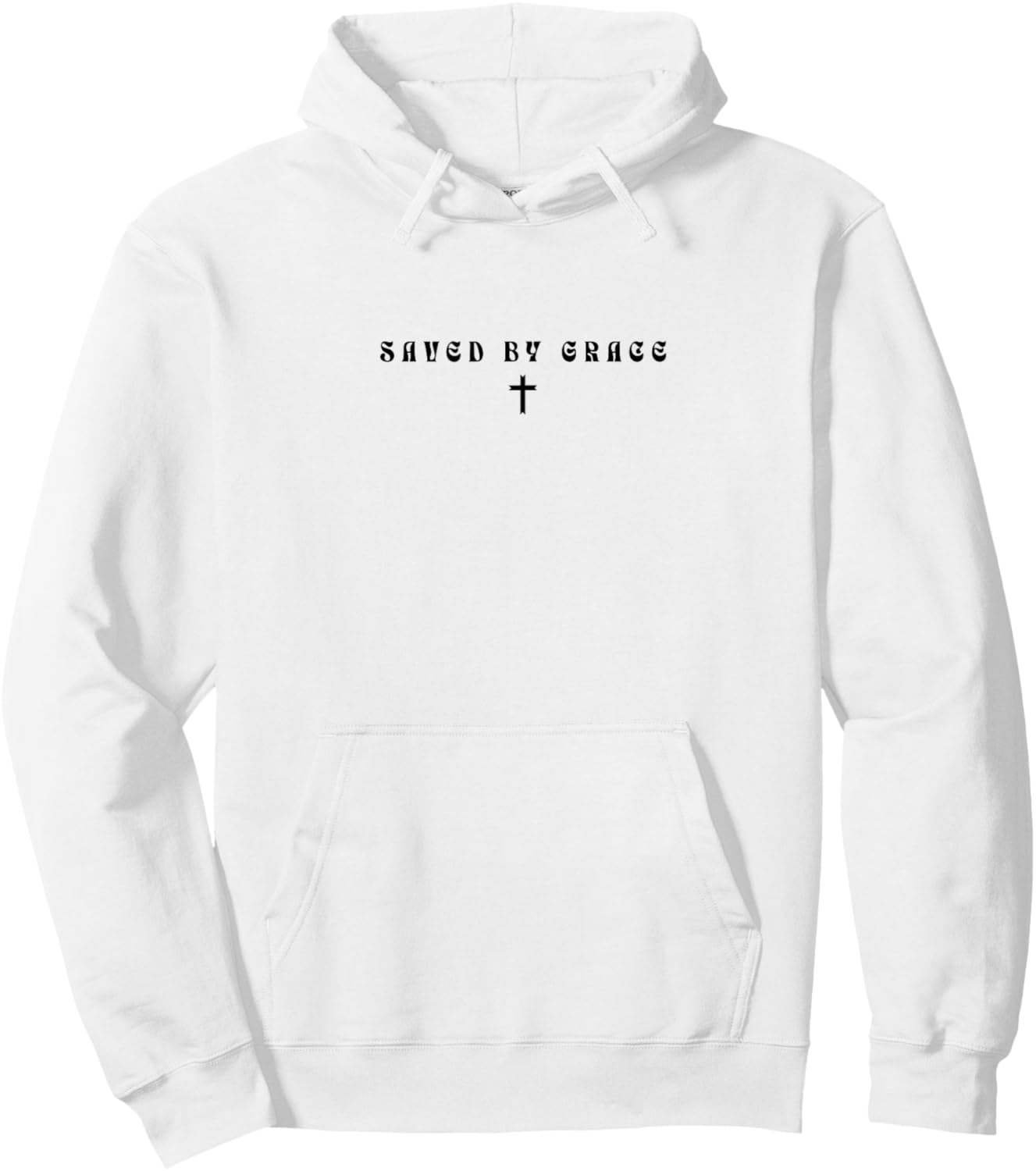 Saved By Grace Subtle Christian Minimal Religious Faith Hoodie - Hoodie | White