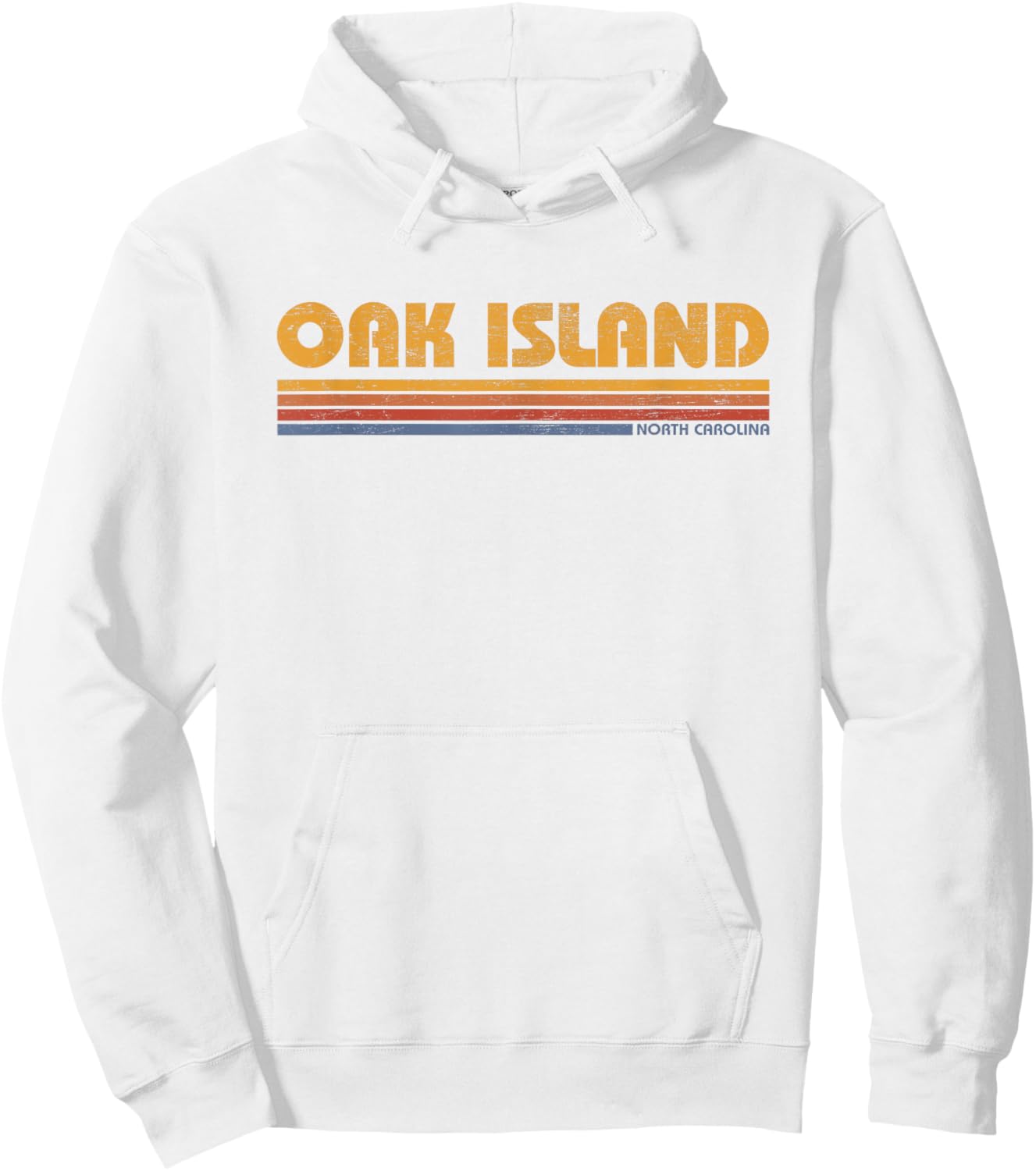 Vintage Oak Island North Carolina Beach Vacation Souvenir Men Women Kids Hoodie - Hoodie | White