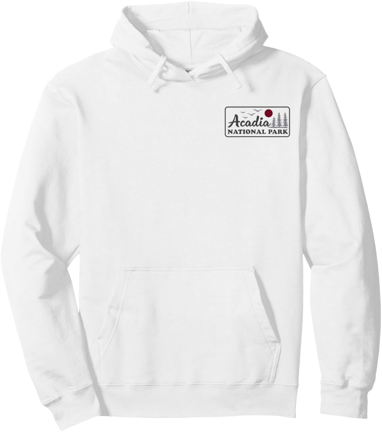 Acadia National Park Maine Front and Back Hoodie - Hoodie | White