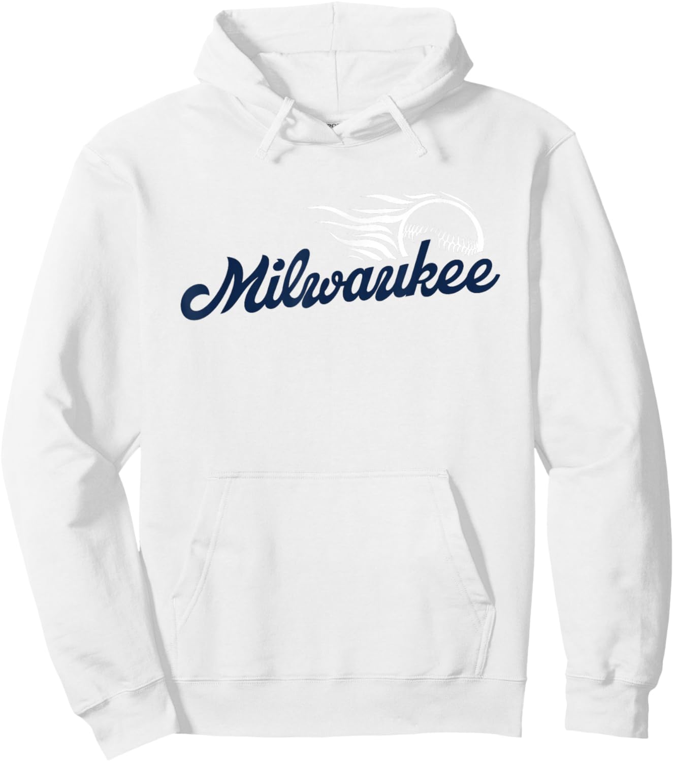 Milwaukee Baseball Vintage Minimalist Retro Baseball Lover Hoodie - Hoodie | White