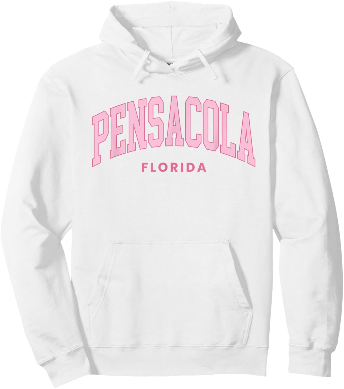 Pensacola Florida Retro Preppy Throwback Girls Pink Hoodie - Hoodie | White