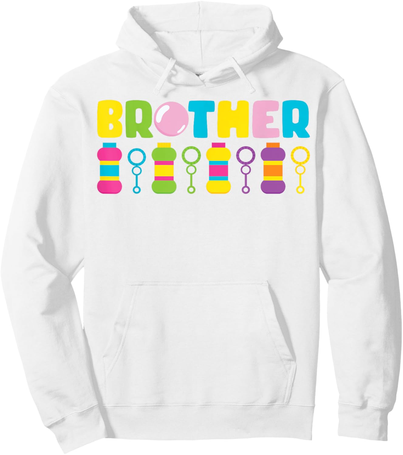 Brother Bubble Birthday Party Bubble Wands Themed Matching Hoodie - Hoodie | White