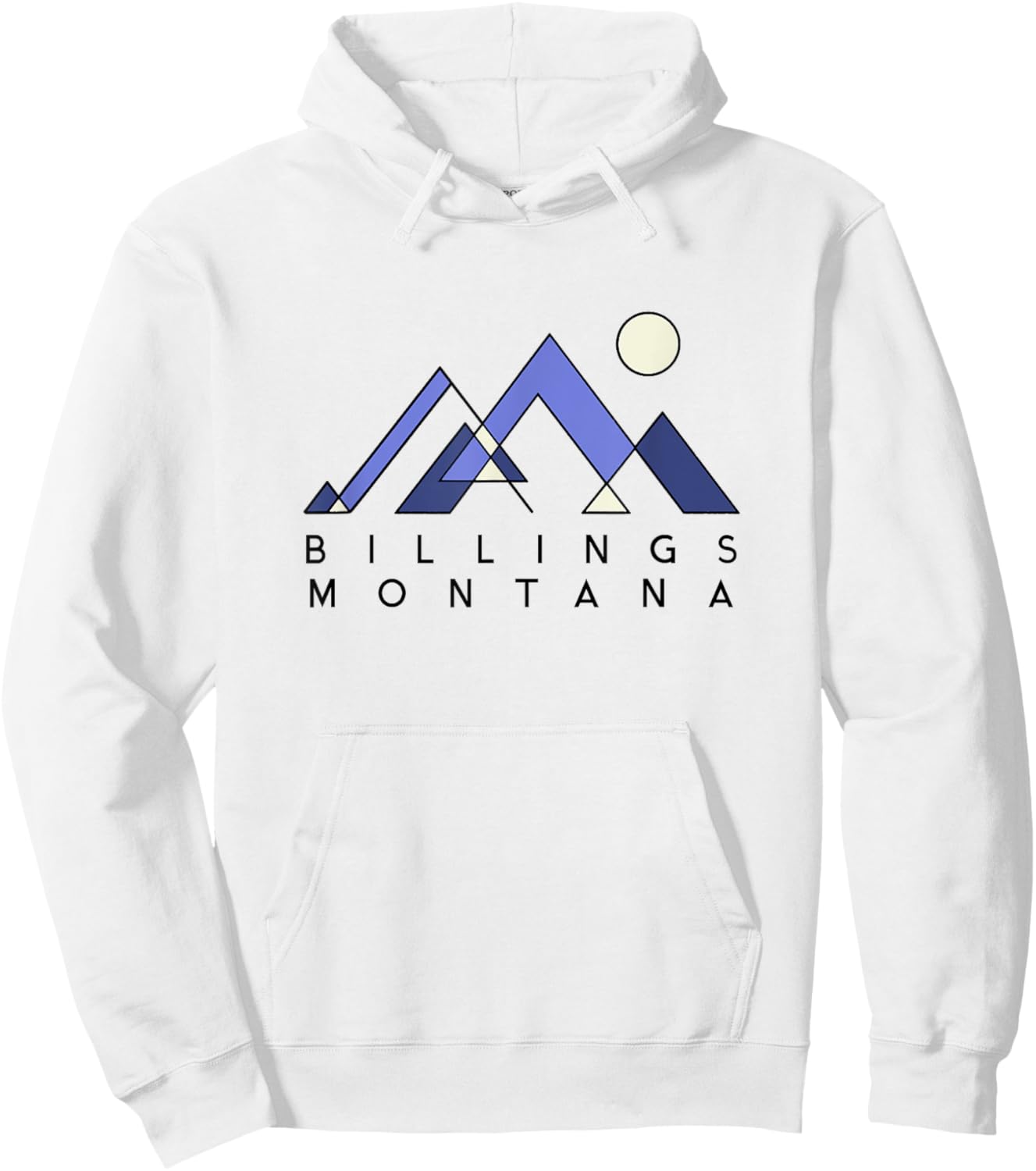 Billings Montana | Billings MT Abstract Hoodie - Hoodie | White