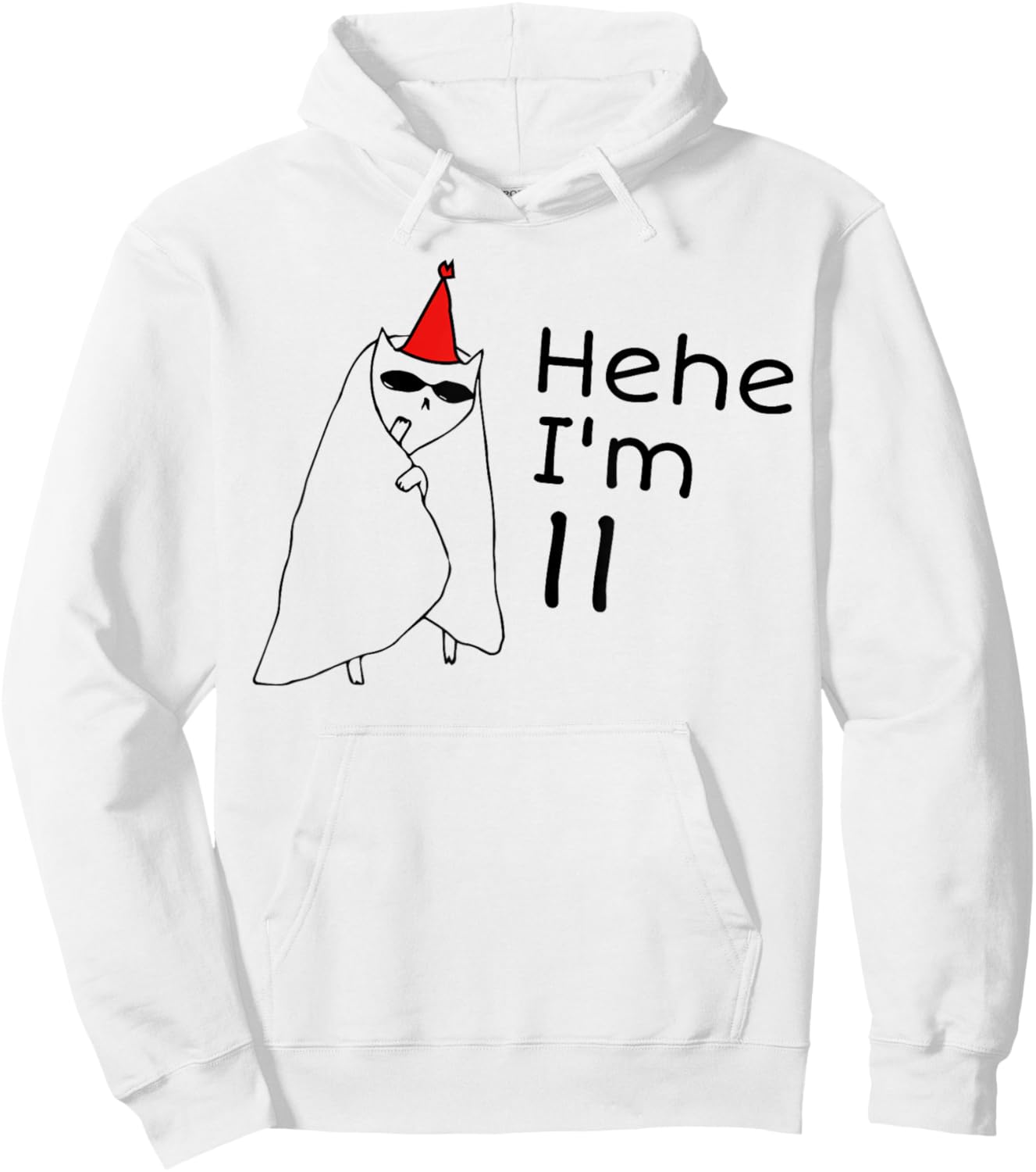 11th Birthday Party Funny 11 Years Old Birthday Teens Hoodie - Hoodie | White